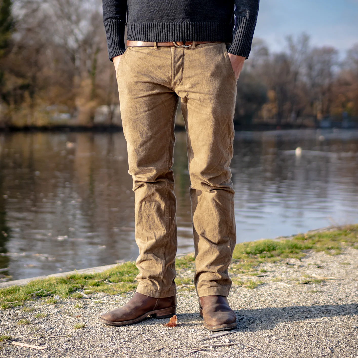 Samurai 15oz Heavy Selvedge Chino - Slim Straight / Khaki - Image 12