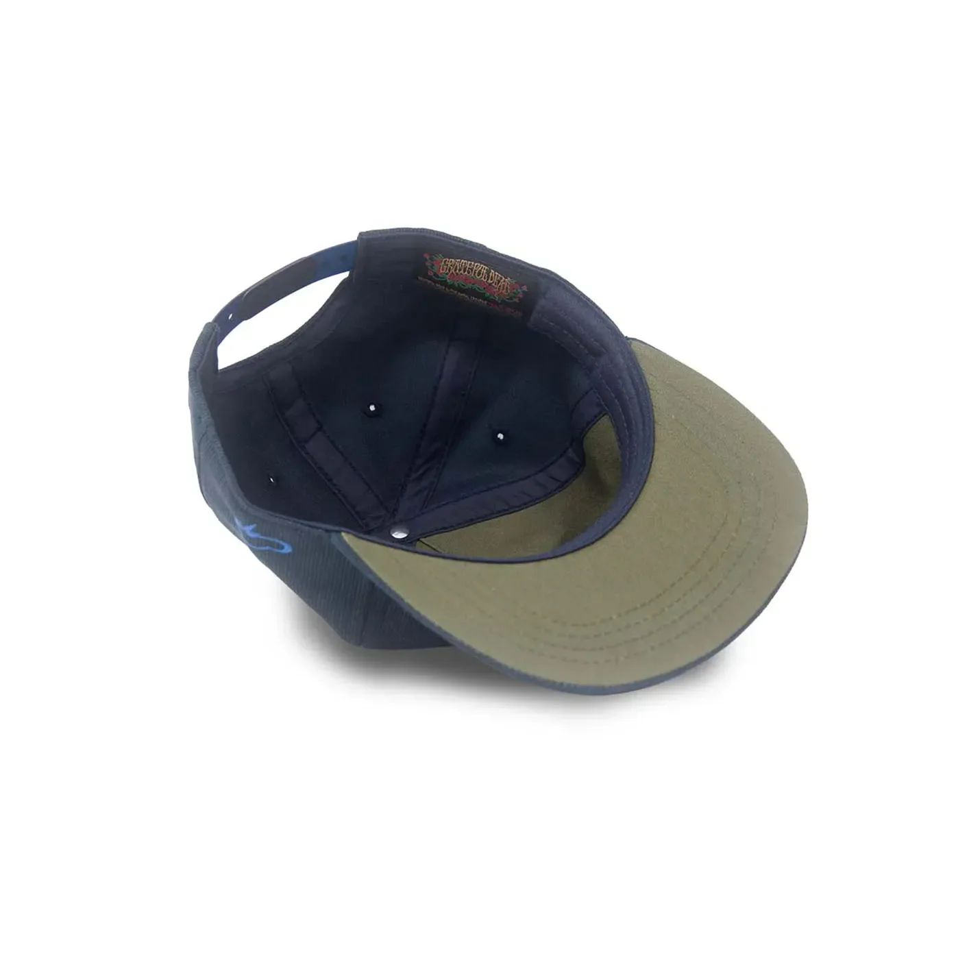 Ampal Creative x Grateful Dead ‘Stealie’ Snapback Cap – Navy / Bedford - Image 3