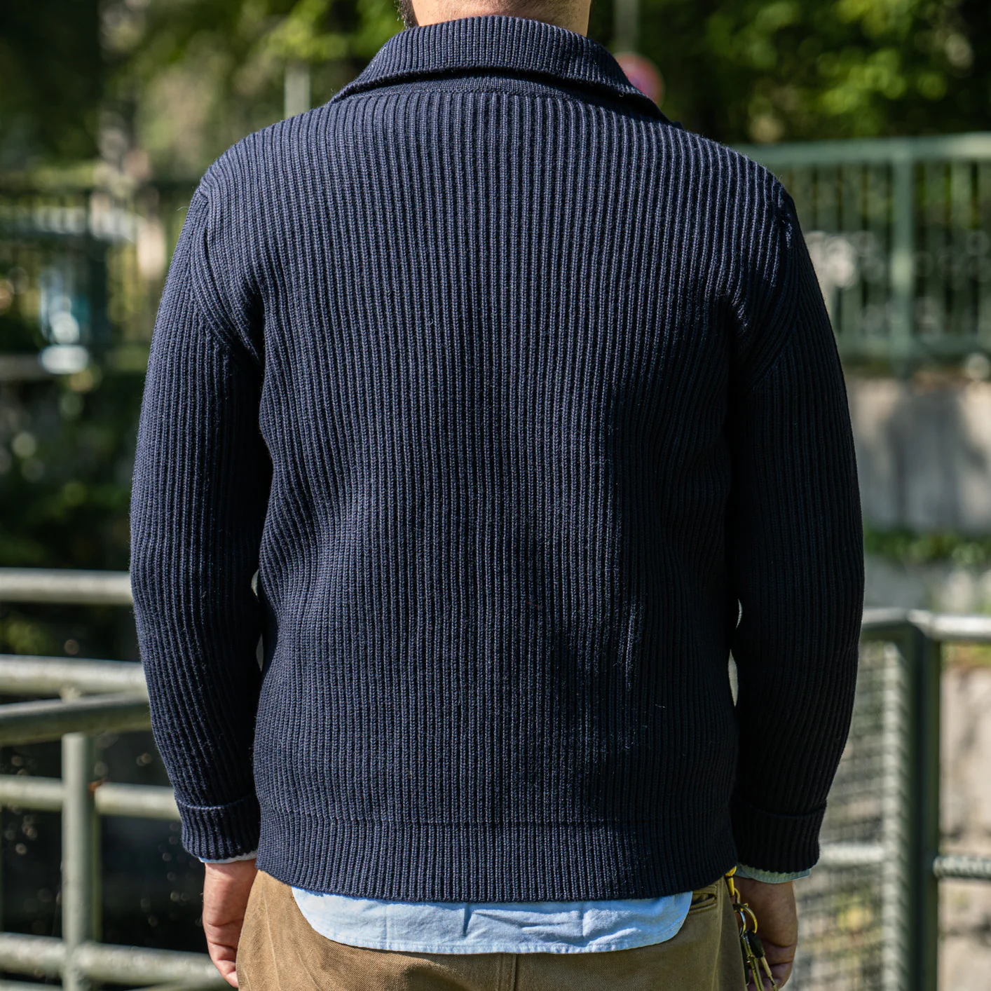 Andersen-Andersen Navy Full-Zip with Pockets - Navy Blue - Image 4