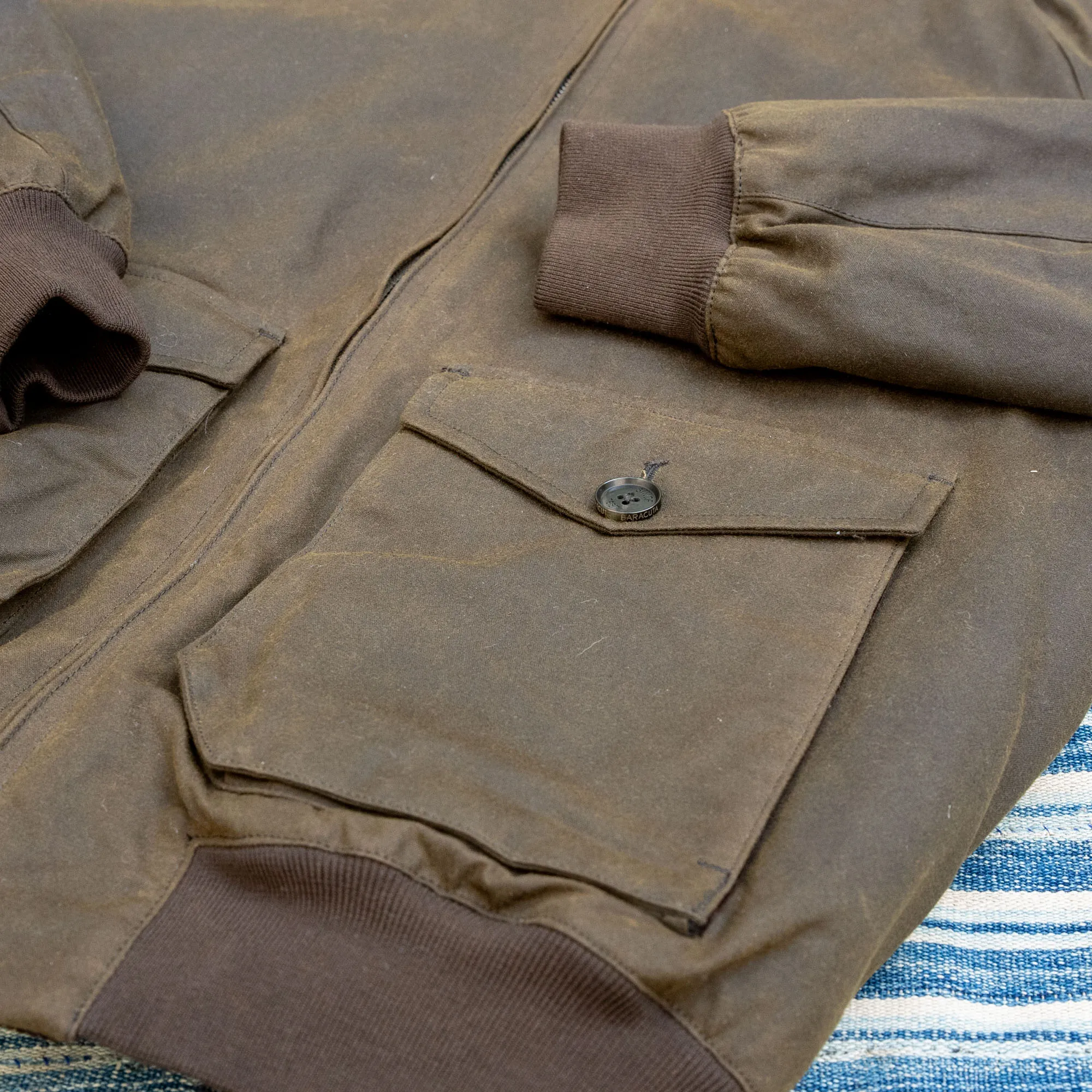 Baracuta G9 Waxed AF Pocket Jacket – Deep Moss / Lined - Image 6