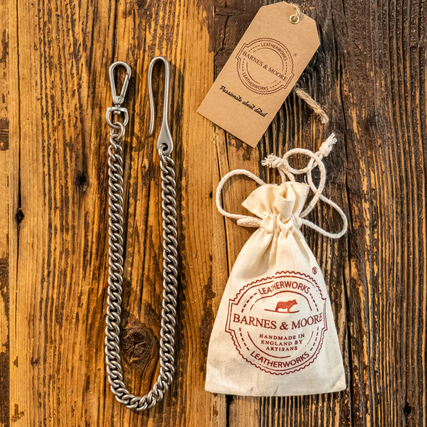 Barnes & Moore Heavy Duty Wallet Tether - Antique Nickel - Image 3