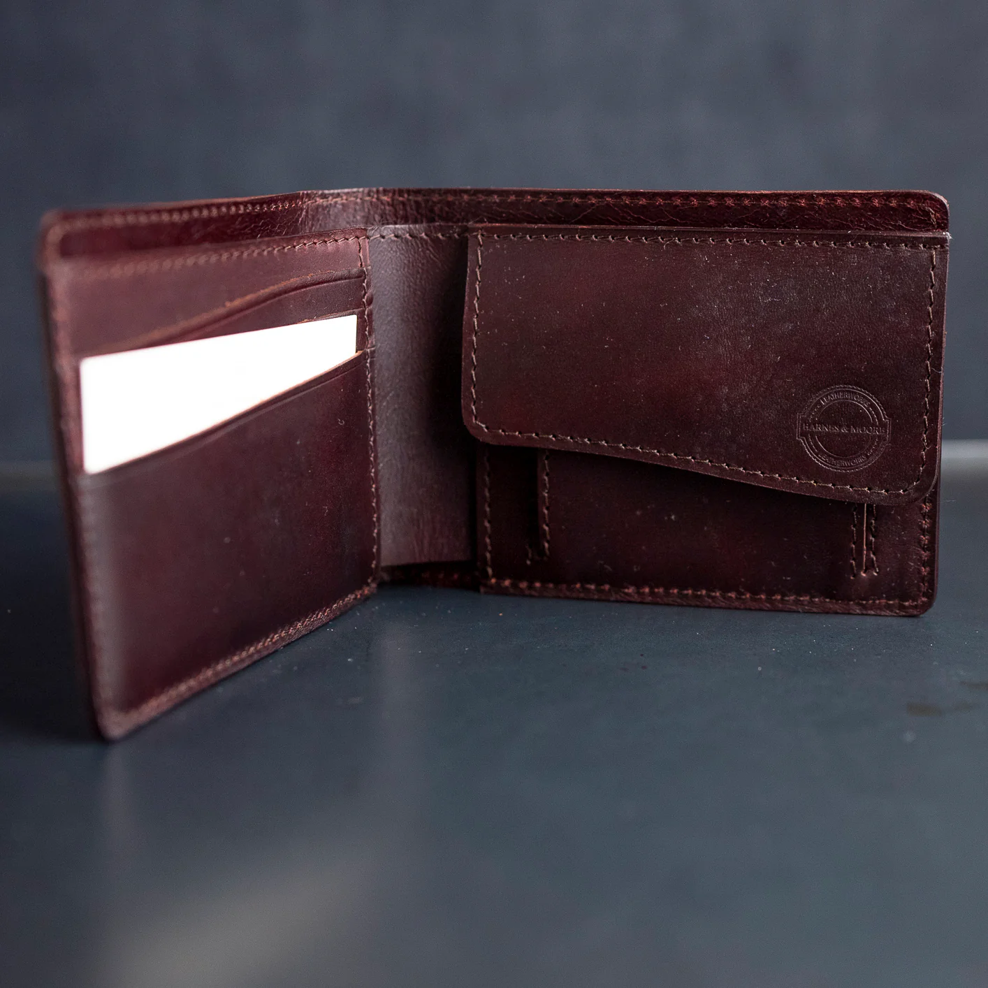 Barnes & Moore Longshore Coin Wallet – Oxblood / Shinki Hikaku Shell Cordovan - Image 2