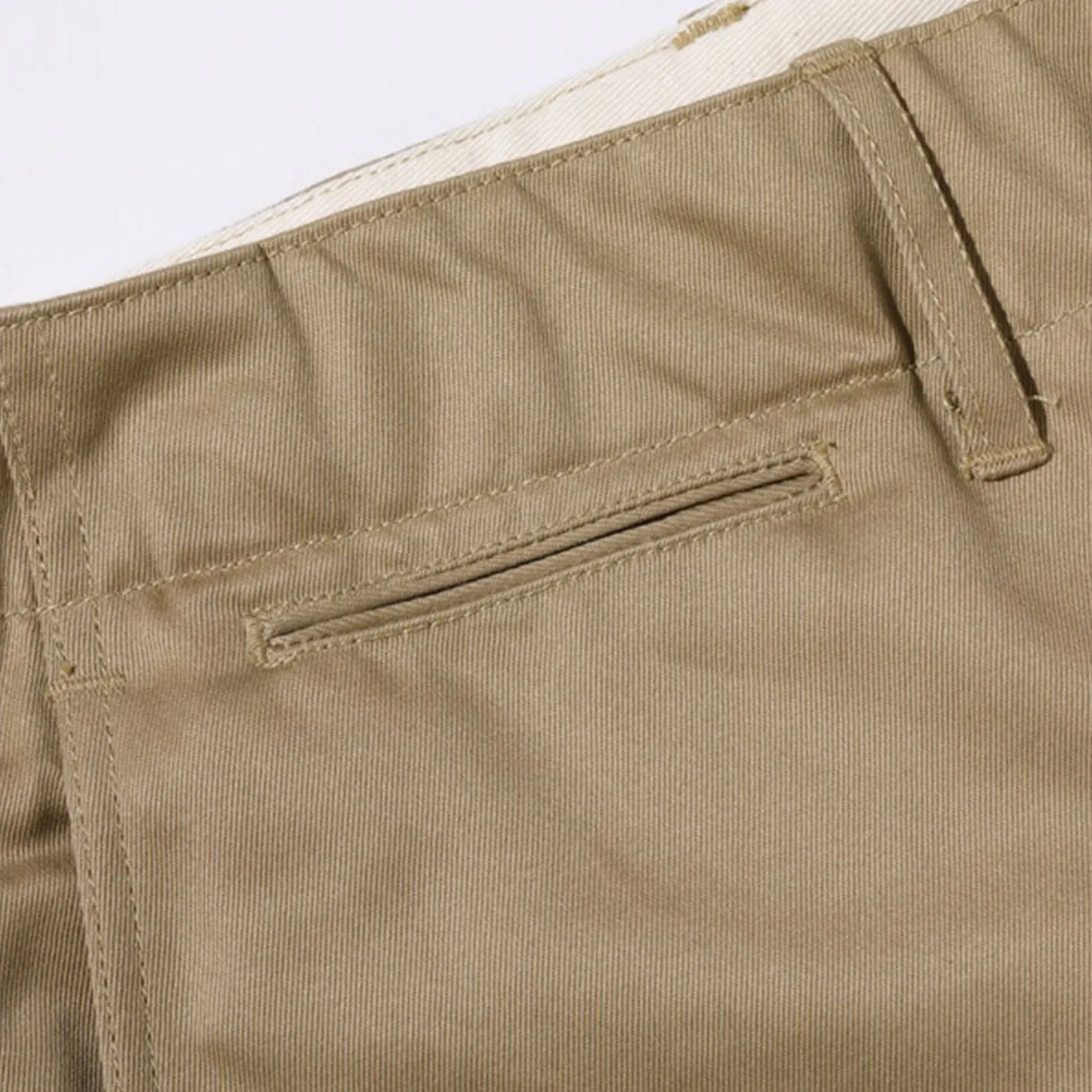 Buzz Rickson’s 8.2oz 1945 Early Military Chino Shorts – Beige / Wide Straight - Image 6