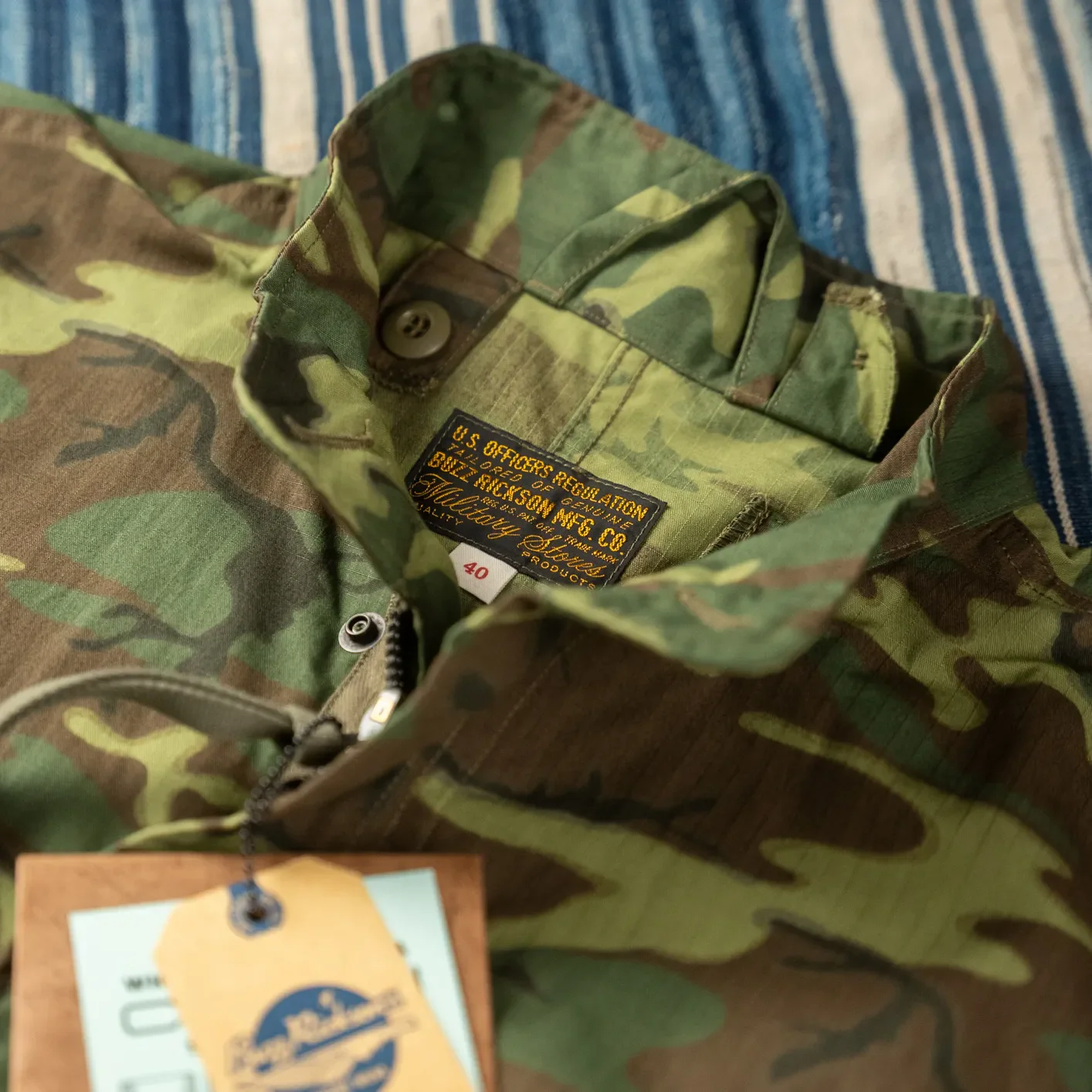Buzz Rickson’s Type M-65 ERDL ‘Water Repellent Civilian Model’ Parka – Camouflage - Image 2