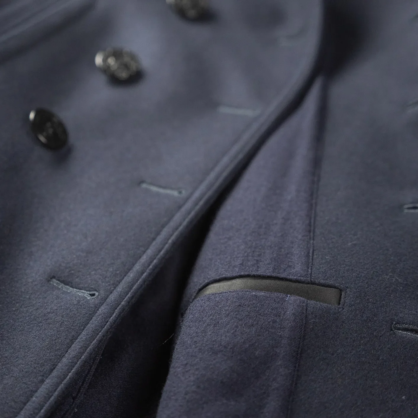 Buzz Rickson’s US Navy Pea Coat ‘Long Model’ – Dark Navy - Image 9