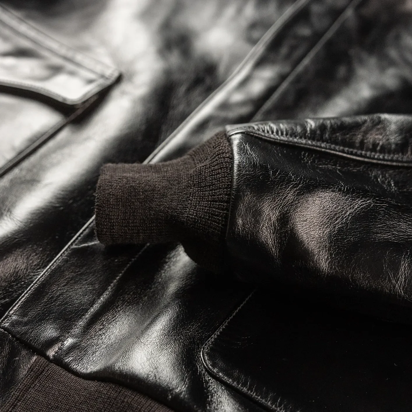 Buzz Rickson’s X William Gibson A-2 Leather Jacket – Horsehide / Black - Image 5