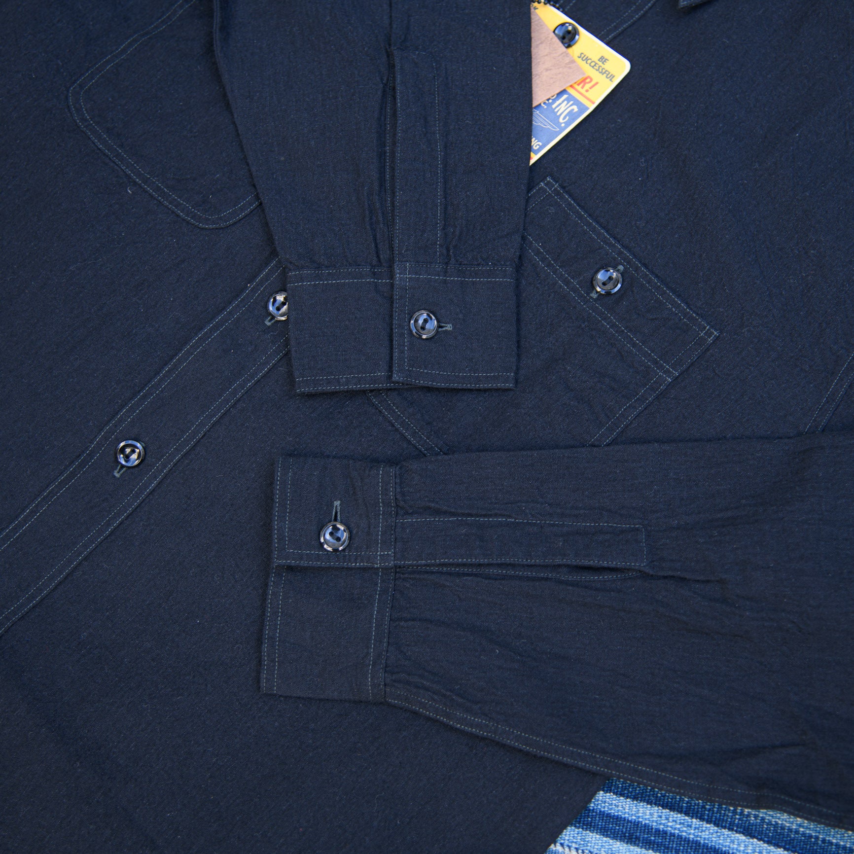 Buzz Rickson’s x William Gibson Selvedge Chambray Work Shirt – Black - Image 3