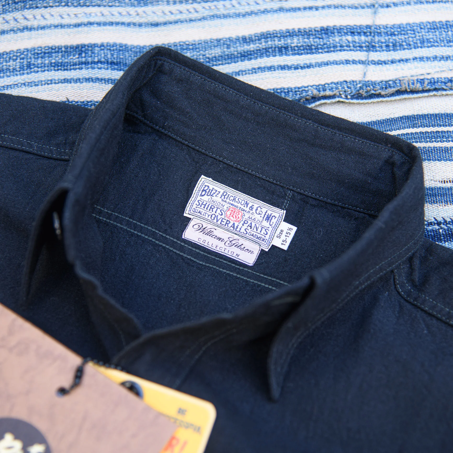 Buzz Rickson’s x William Gibson Selvedge Chambray Work Shirt – Black - Image 5