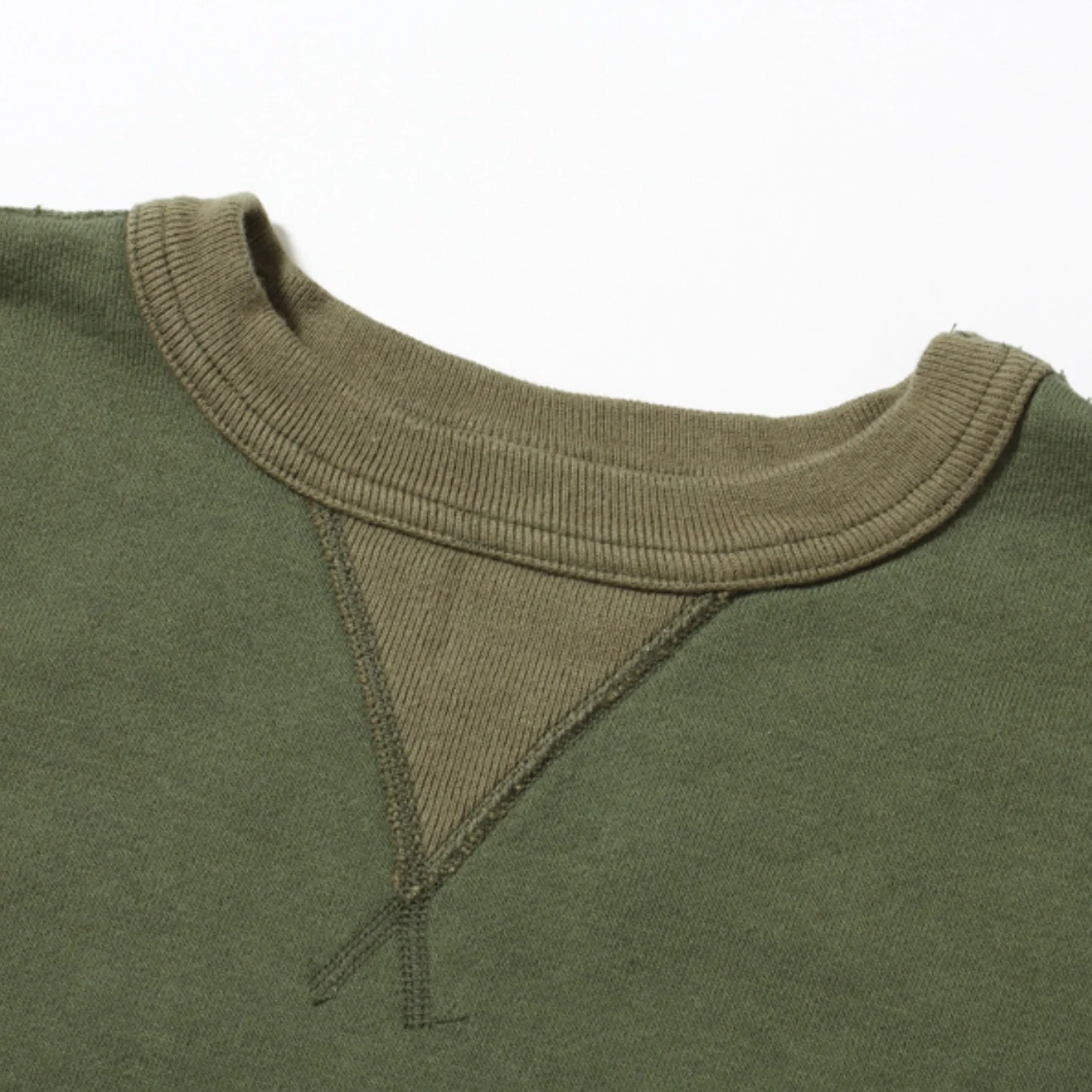 Buzz Rickson's 13oz Set-In Crew Sweat Shirt - Olive - Image 6