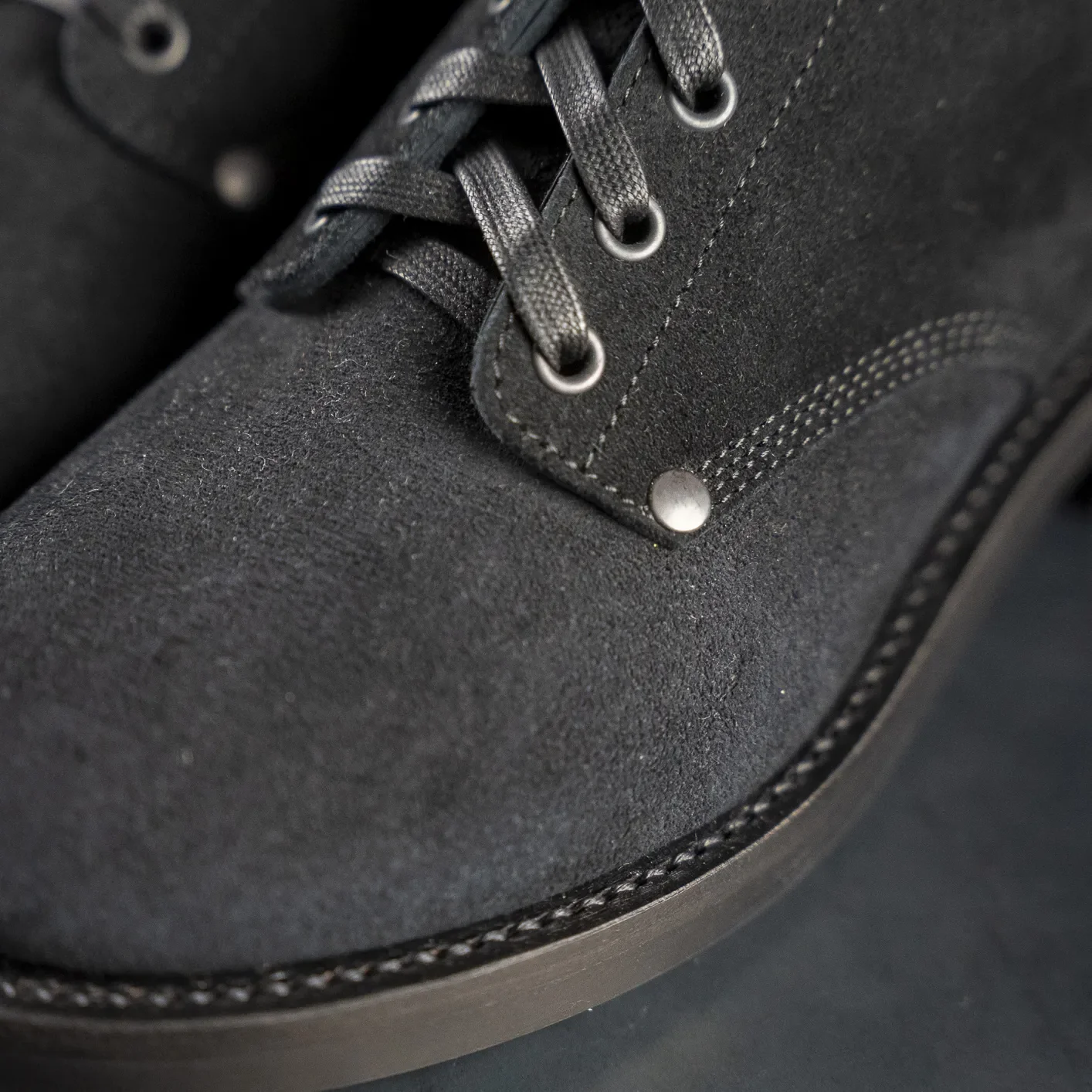 Buzz Rickson's X William Gibson M-43 Boots - Black Roughout - Image 3