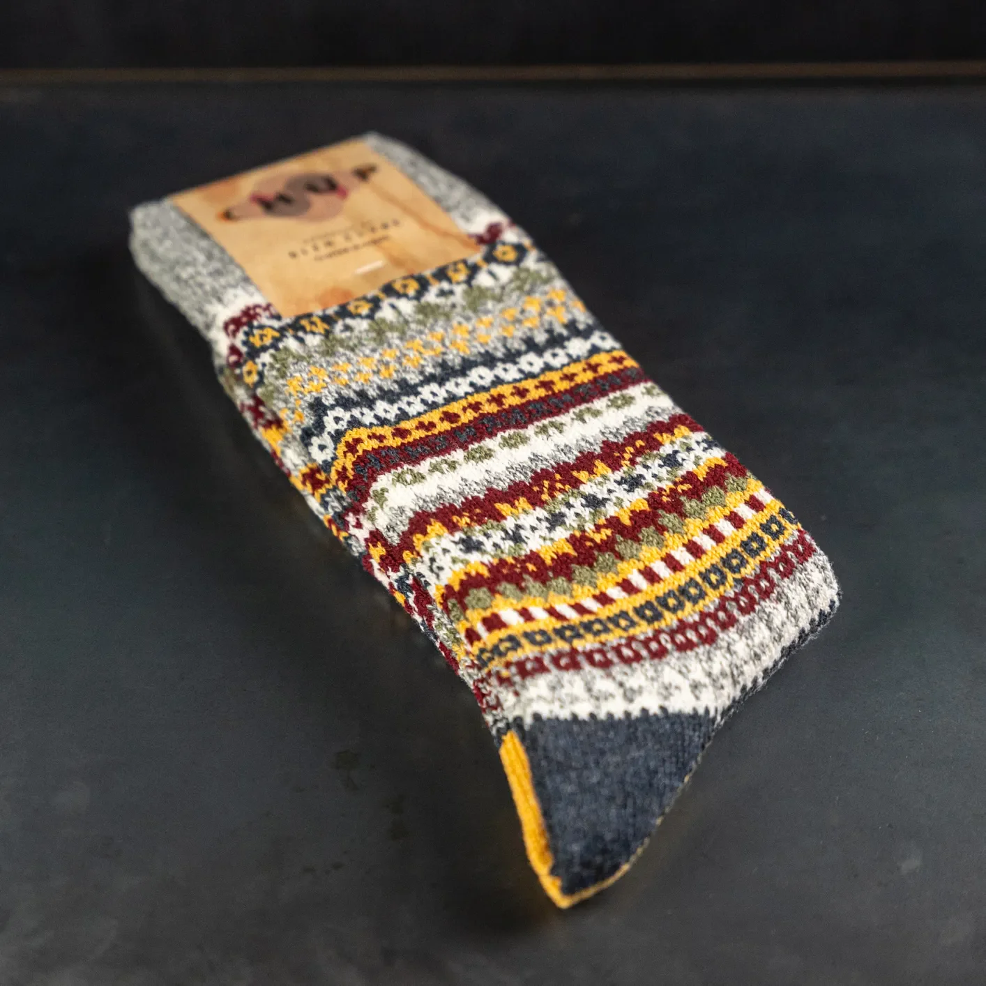 Chup Socks ‘Portmeirion’ – Silver / Wool