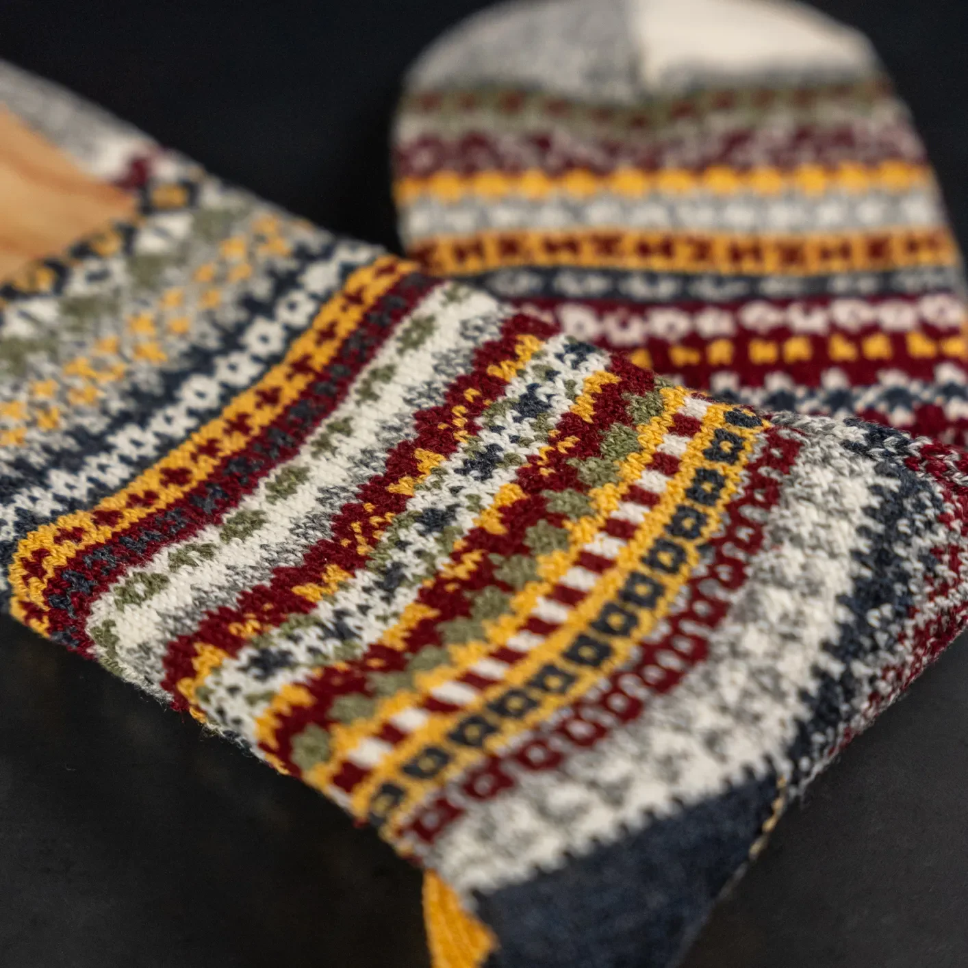 Chup Socks ‘Portmeirion’ – Silver / Wool - Image 2