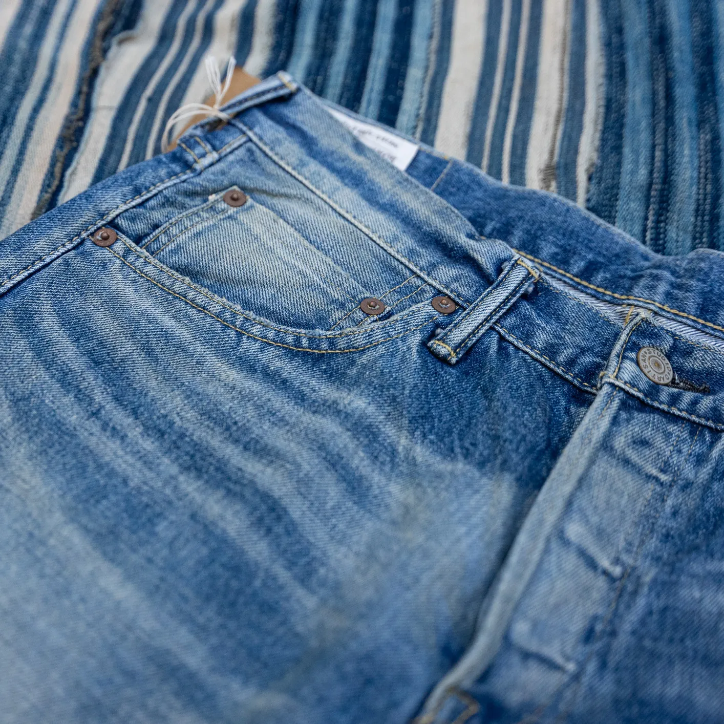 Studio D'Artisan D1826U 13oz Ivy Selvedge Jeans - Vintage Wash / Regular Tapered - Image 5