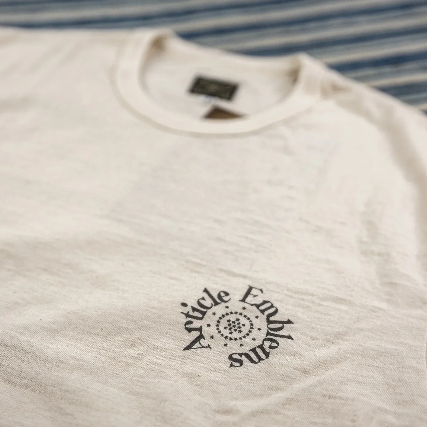 Dalee's & Co. 7oz 1920s Loopwheeled ‘Emblems’ T-Shirt - Natural - Image 4