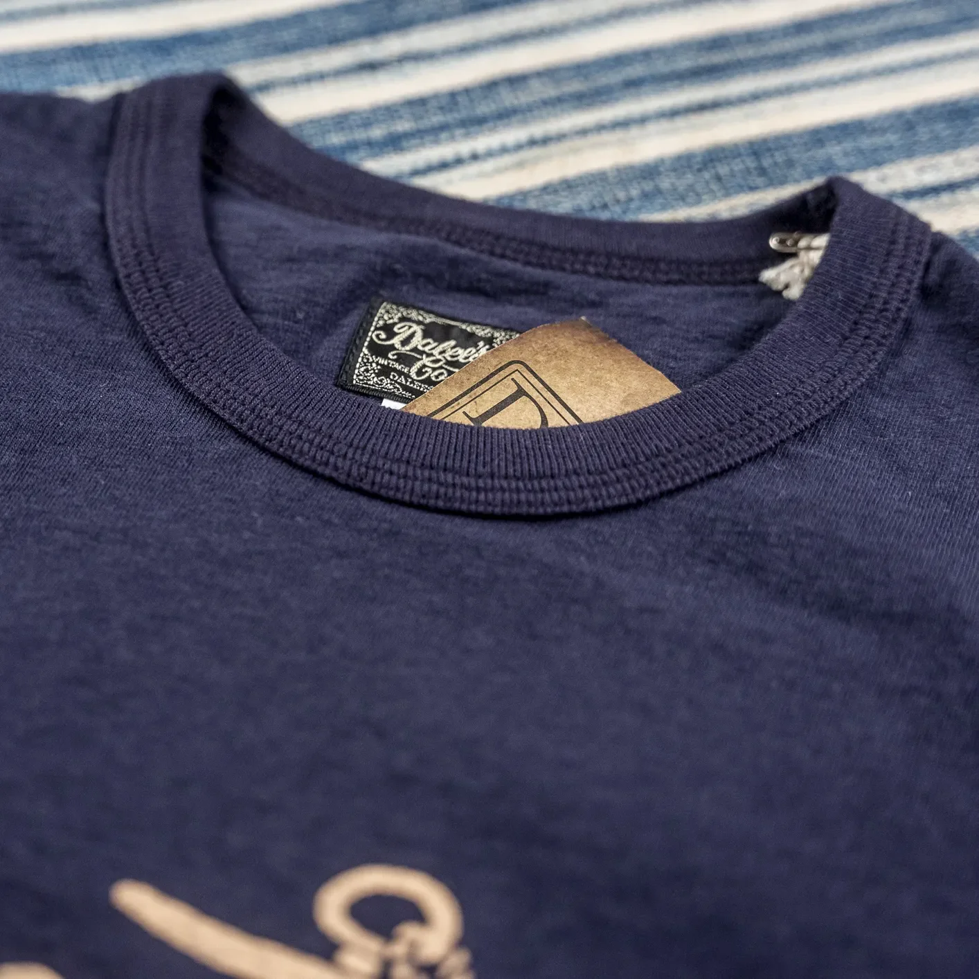 Dalee's & Co. 7oz 1920s Loopwheeled ‘Seaman’ T-Shirt - Black - Image 3