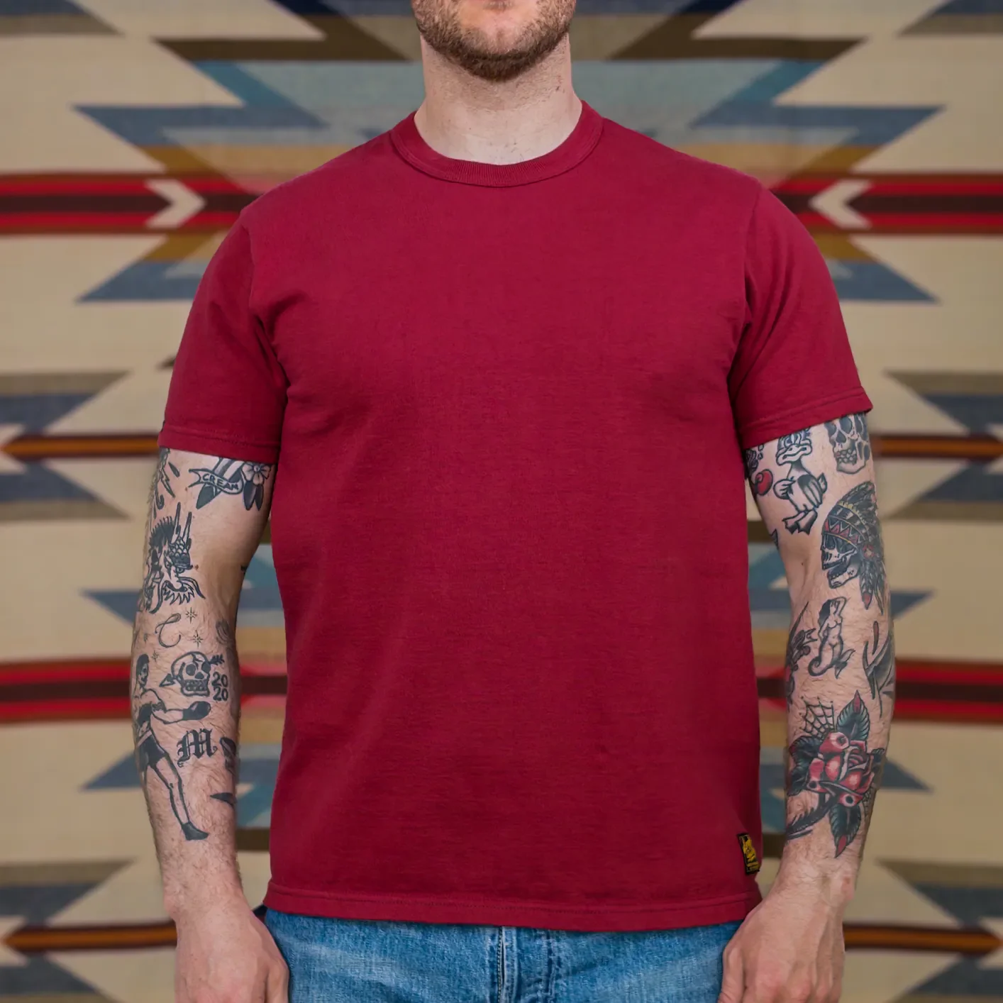 Deluxeware DXTS-00 12.5oz Heavyweight Loopwheeled T-Shirt – Crimson Red