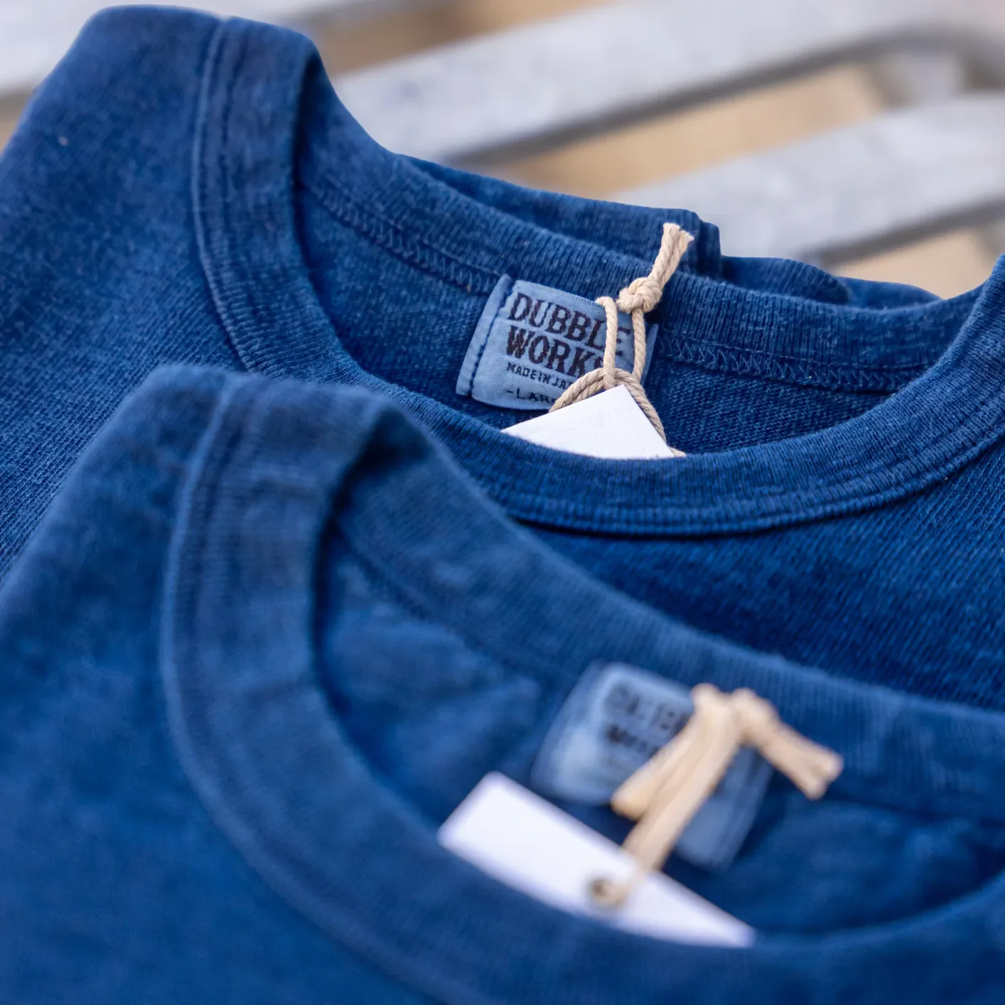 Dubble Works 9oz Heavyweight Loopwheeled Longsleeve – Indigo Dyed - Image 4