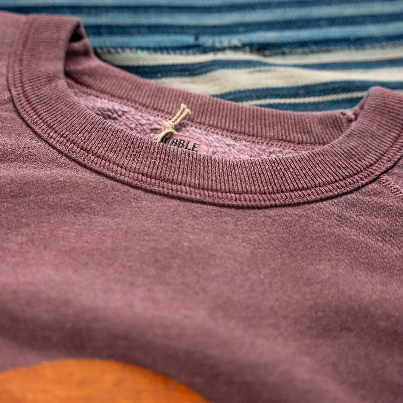 Dubble Works ‘Smile’ Loopwheeled Sweatshirt - Bordeaux - Image 3