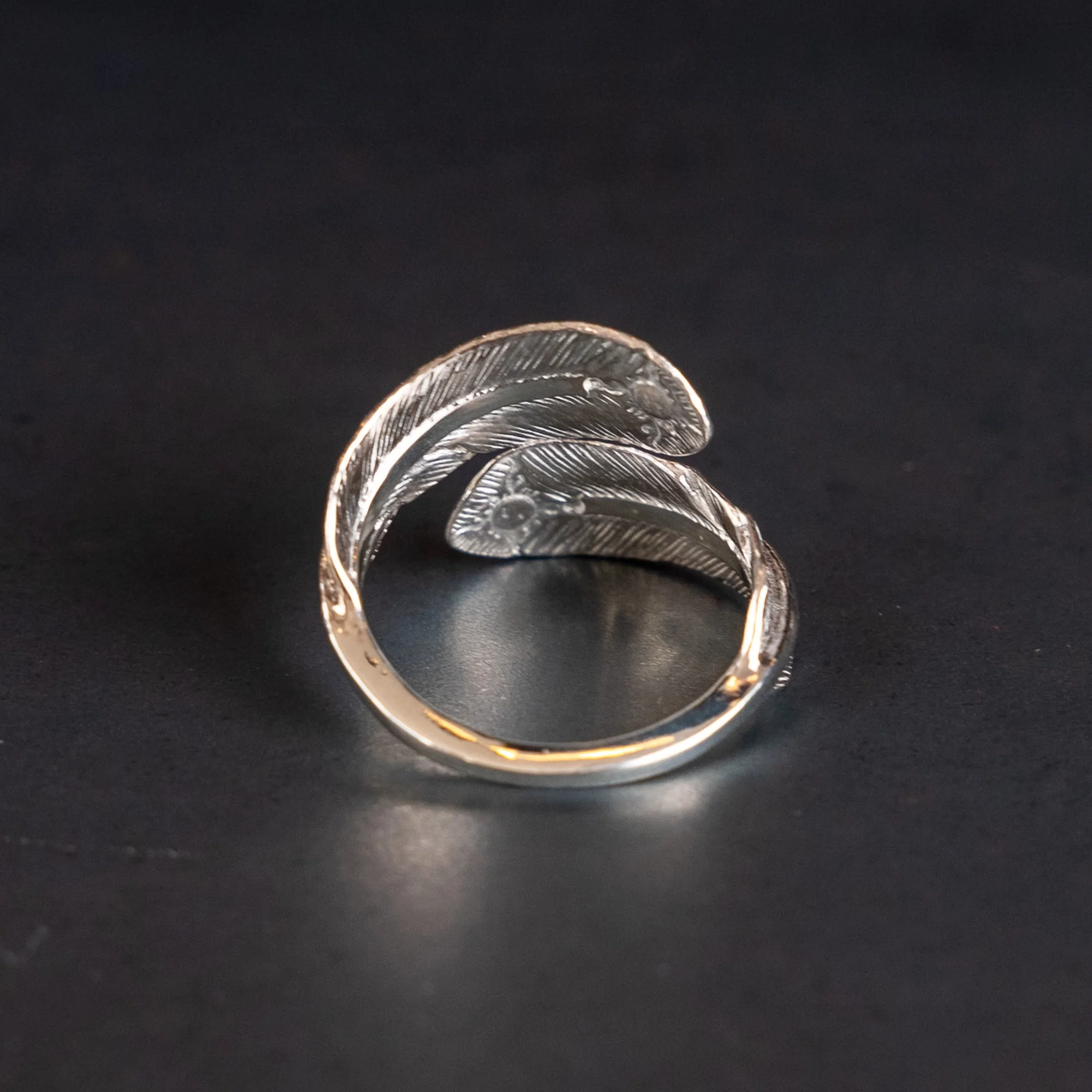 First Arrow’s Double Feather Ring – 950 Silver / R-156 (S) - Image 3