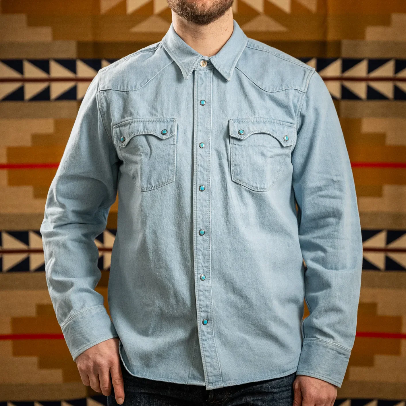 Freenote 11oz Modern Western Denim Shirt – Bleached