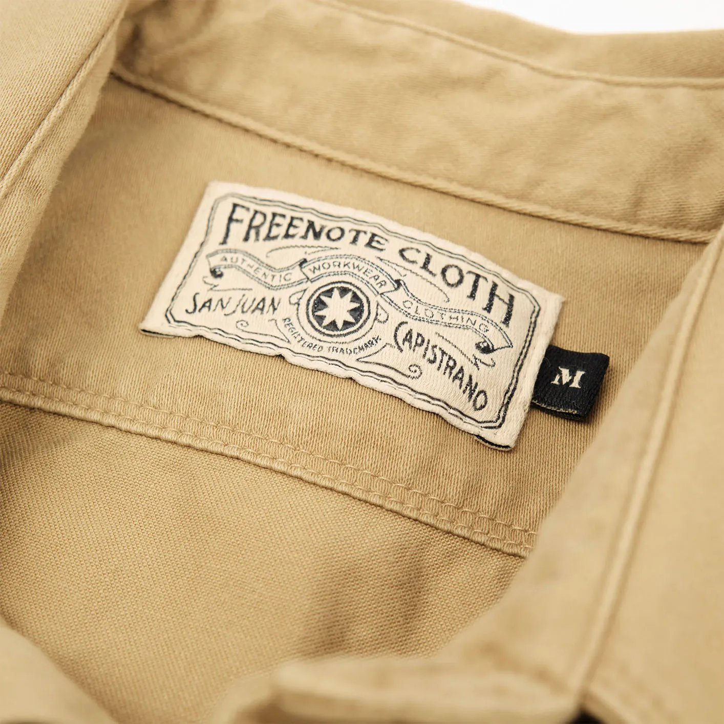 Freenote 11oz Sateen Twill Utility Shirt – Khaki - Image 2