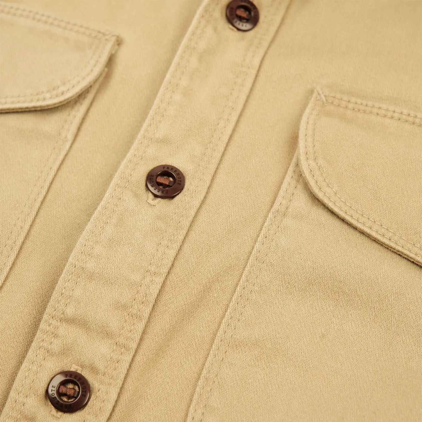 Freenote 11oz Sateen Twill Utility Shirt – Khaki - Image 4