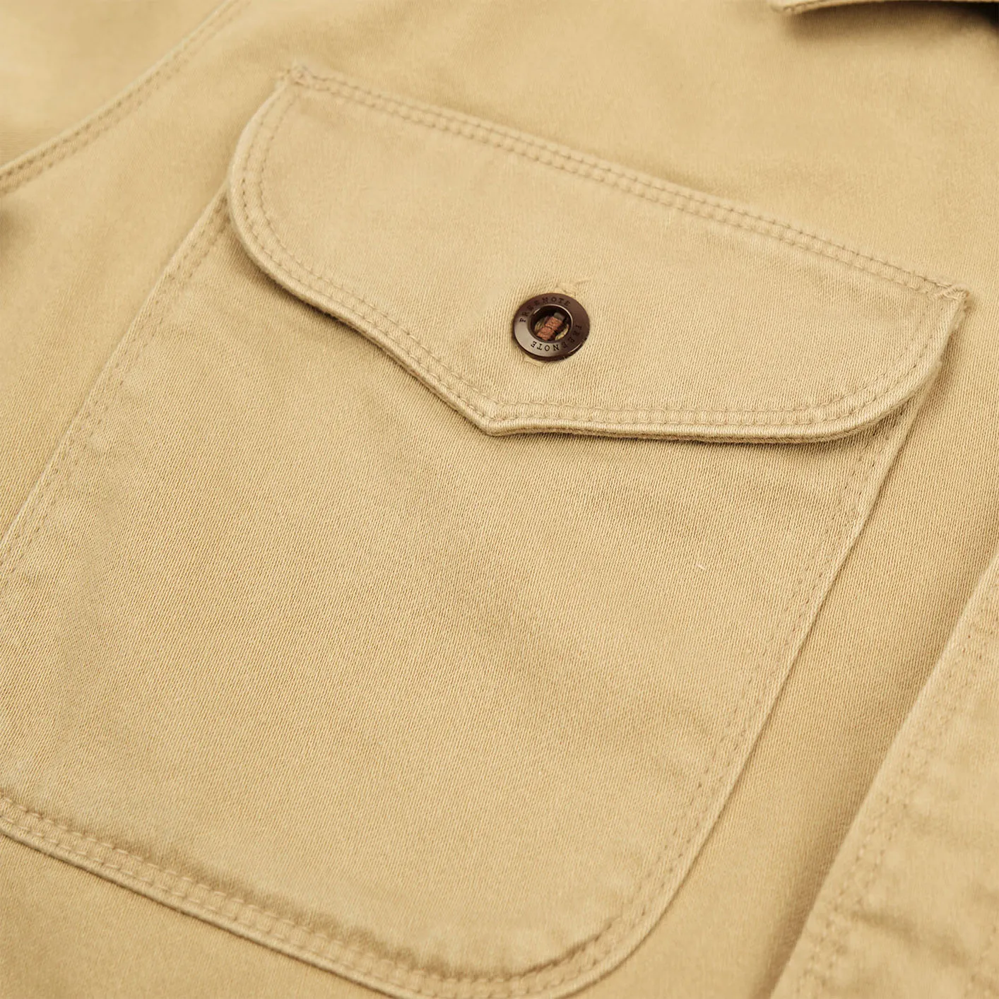 Freenote 11oz Sateen Twill Utility Shirt – Khaki - Image 5