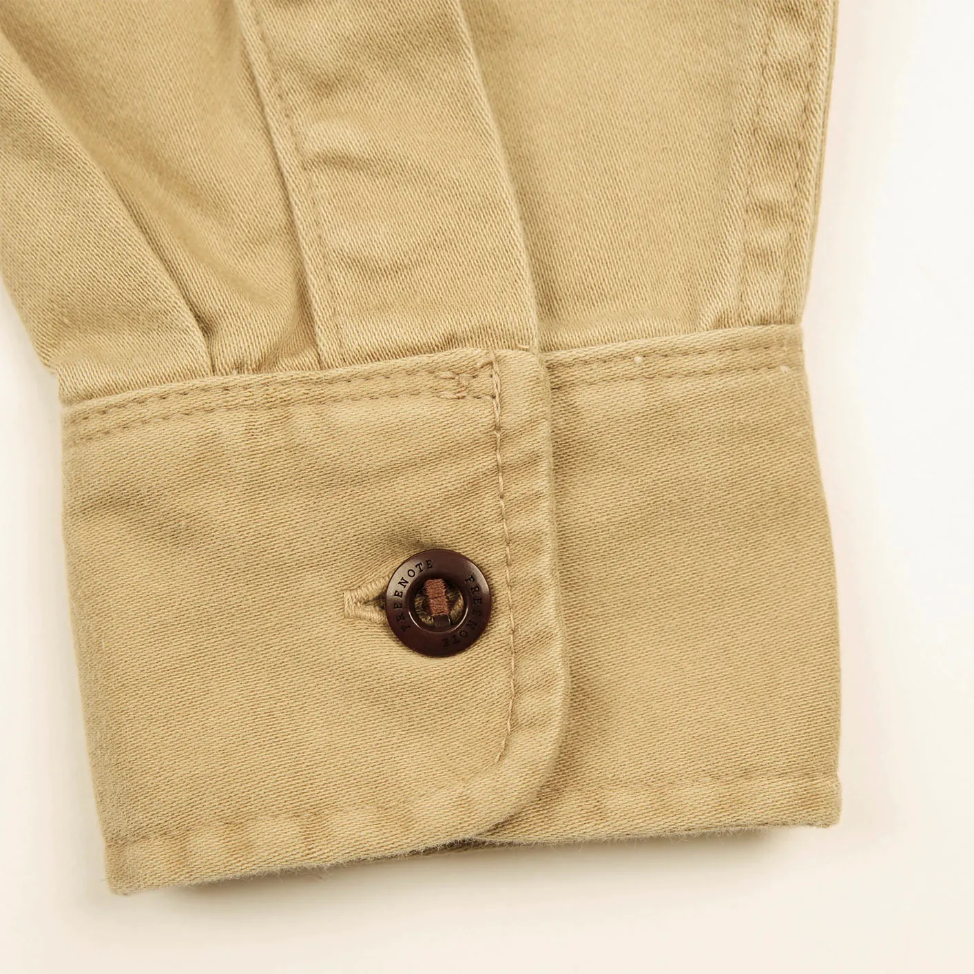 Freenote 11oz Sateen Twill Utility Shirt – Khaki - Image 6