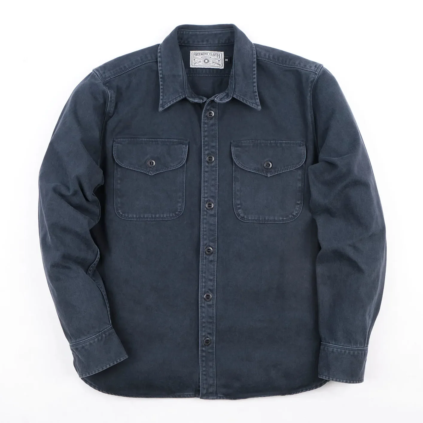 Freenote 11oz Sateen Twill Utility Shirt – Navy - Image 9