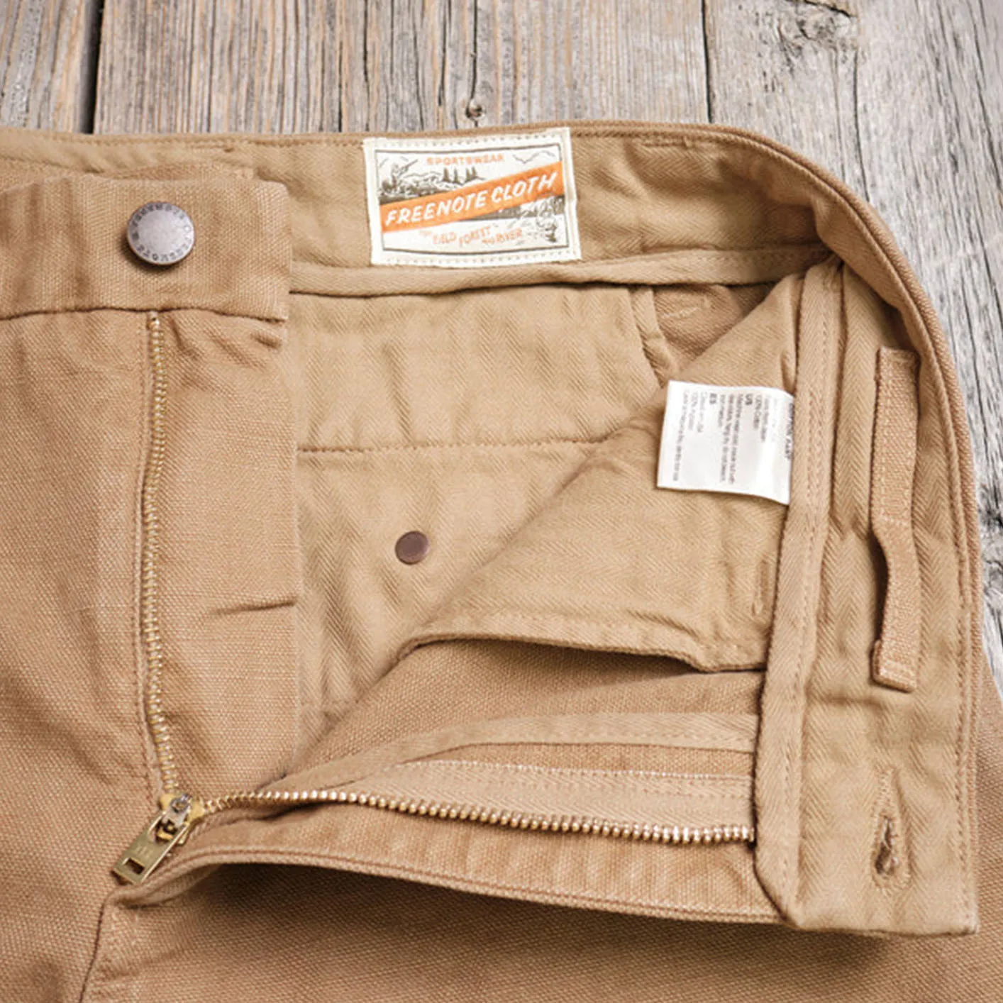 Freenote 14oz Slub Deck Pants - Tan / Regular Straight - Image 4