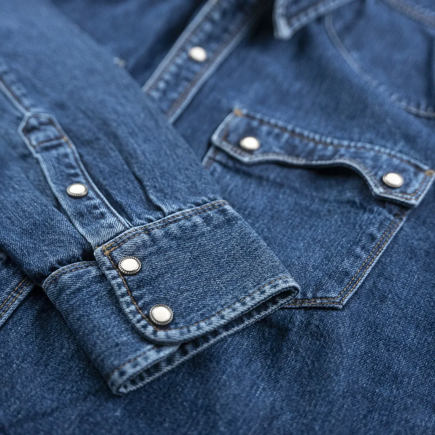 Freenote Modern Western 11oz Denim Shirt - Stone Washed - Image 4
