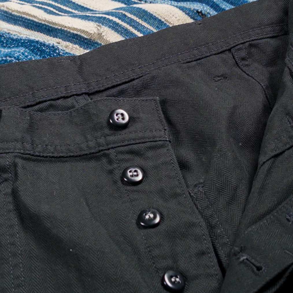 Fullcount 1141 USN Herringbone Seamen’s Trousers – Black / Wide Straight - Image 3