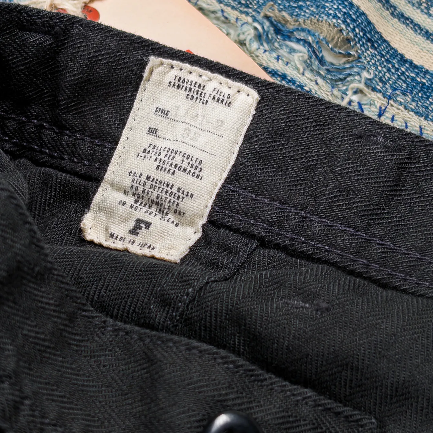 Fullcount 1141 USN Herringbone Seamen’s Trousers – Black / Wide Straight - Image 4