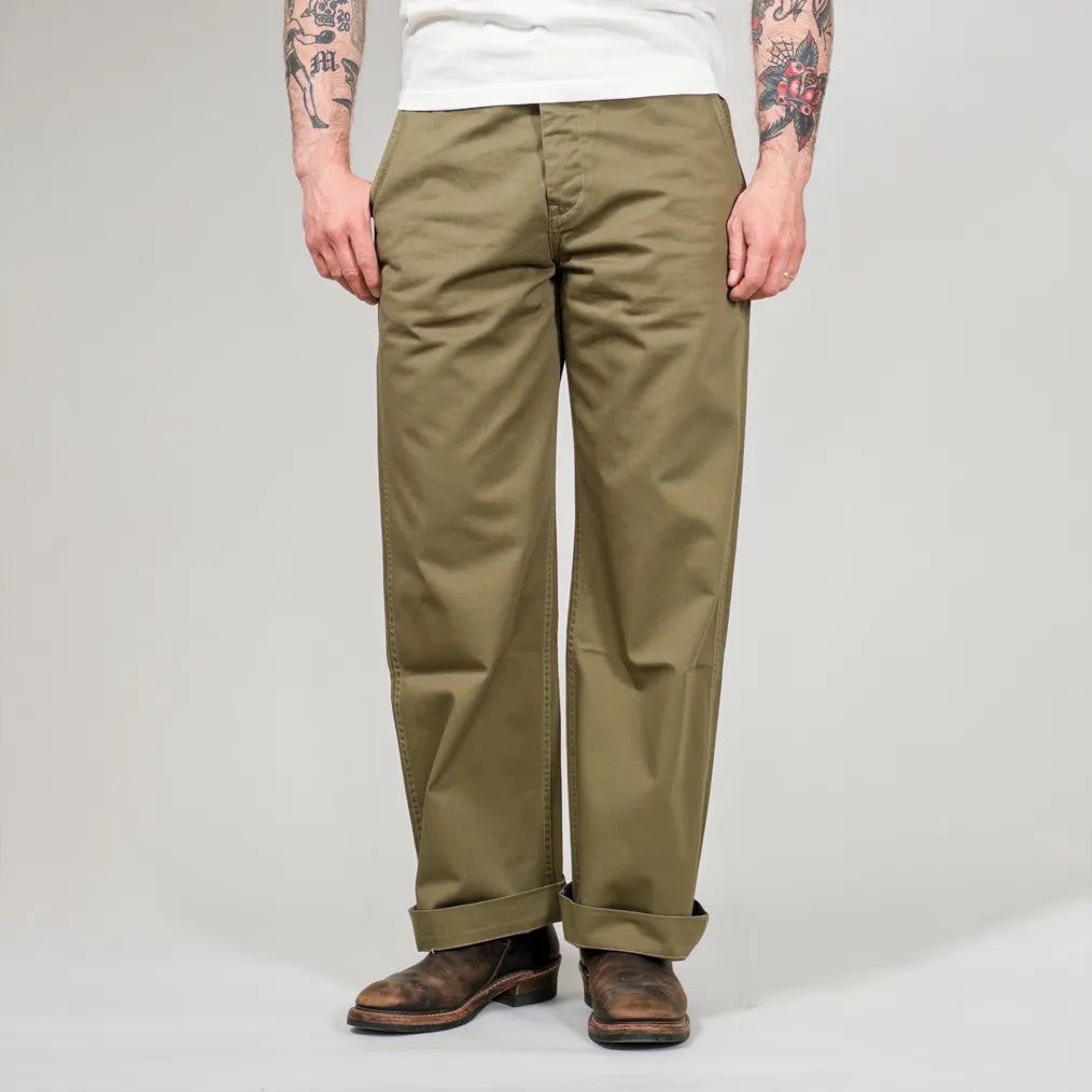 Fullcount 1201 U.S. Army M-41 Combat Chino – Sage Green / Classic Straight