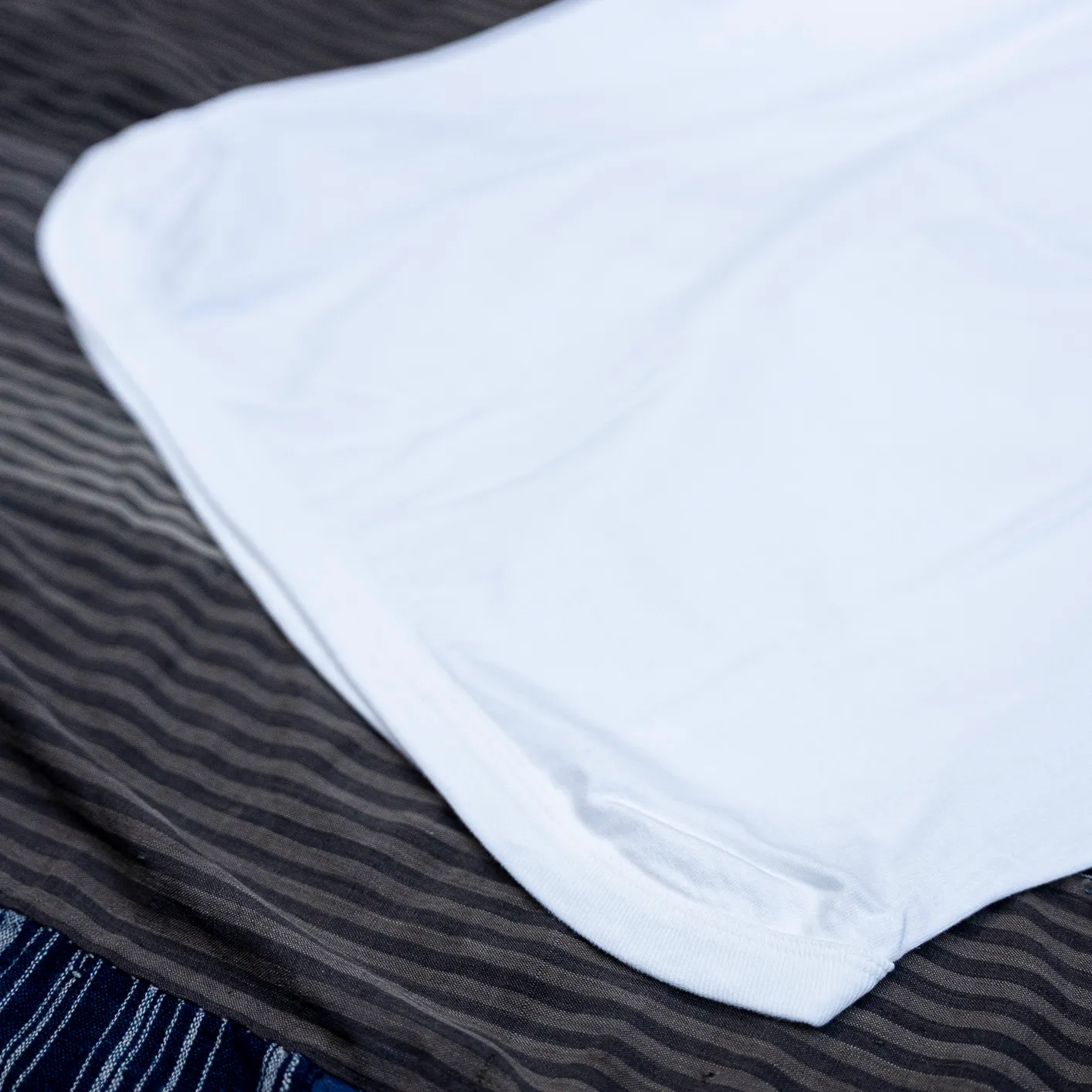 Fullcount 5222 8.4oz Flat Seam Loopwheeled Heavyweight T-Shirt - White - Image 5