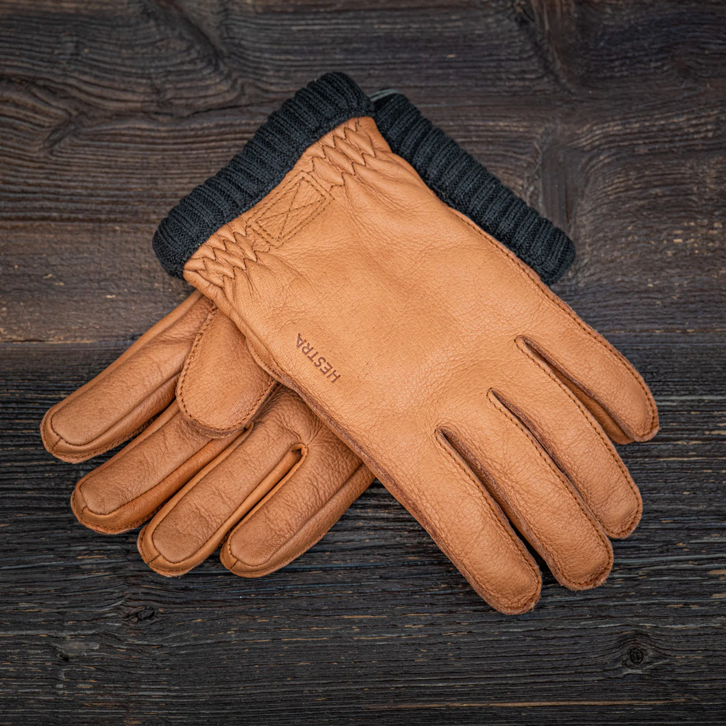 Hestra Deerskin Primaloft Rib Gloves – Cork - Image 4