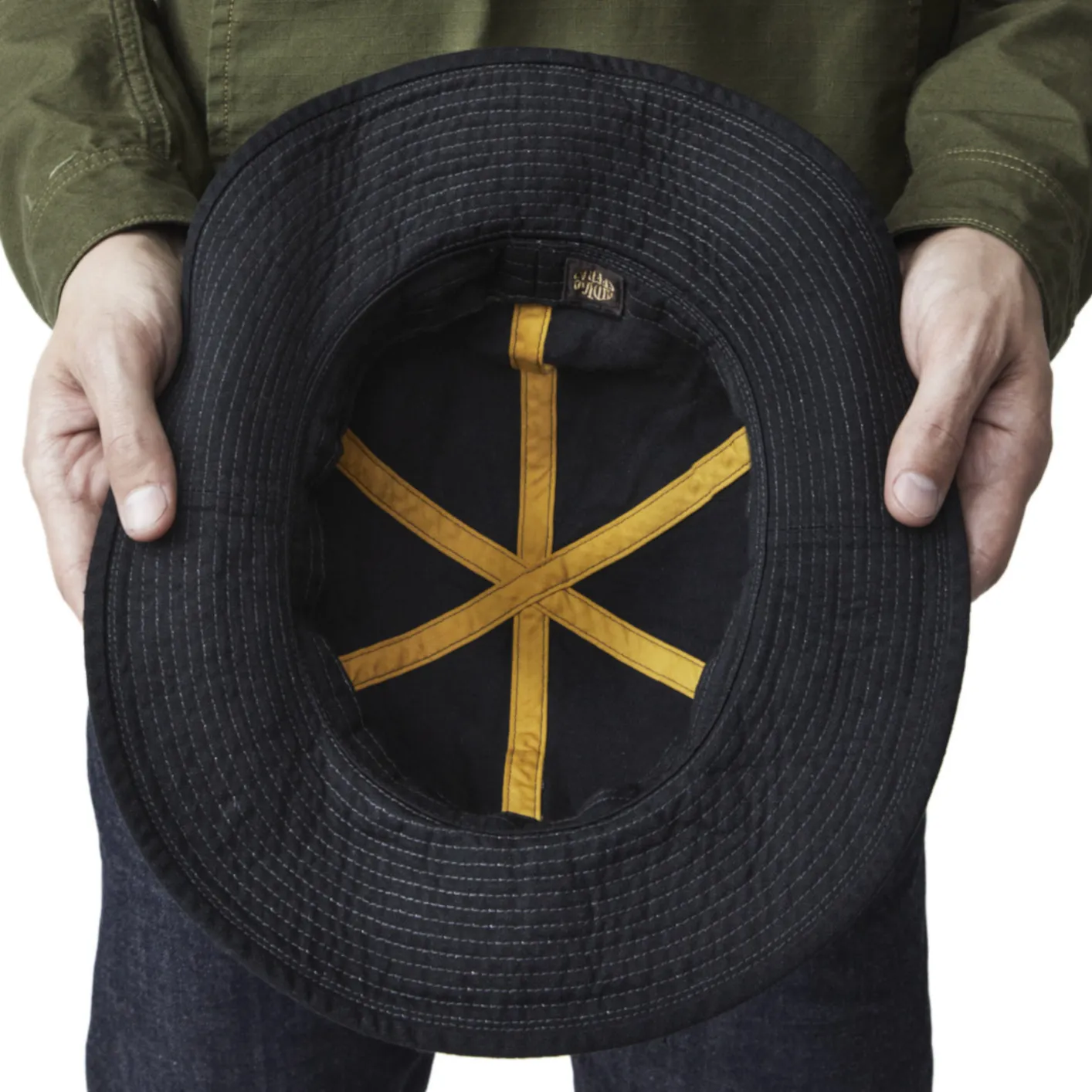 Indigofera 12oz ‘Haisy Mae’ Denim Bucket Hat - Soot Black - Image 4