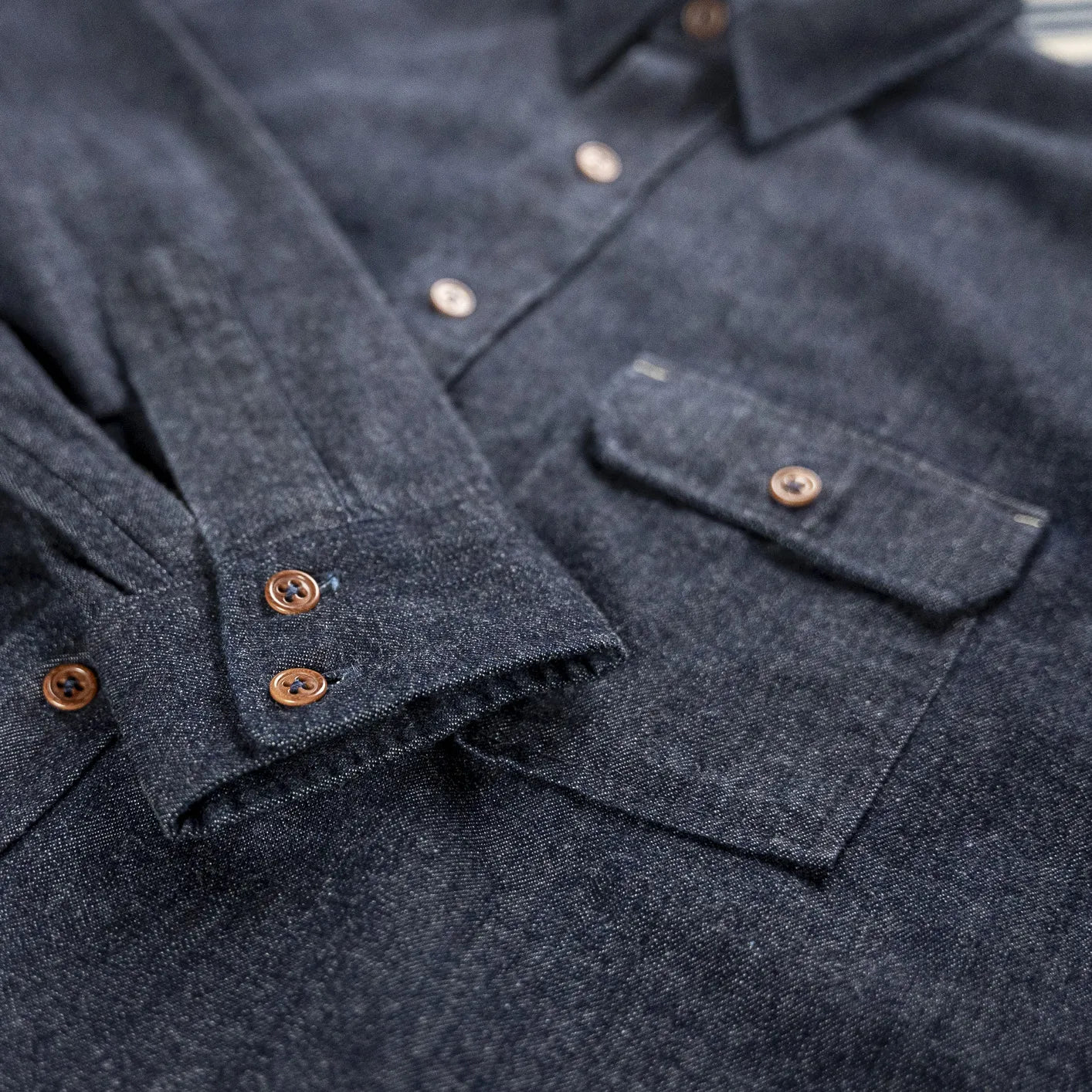 Indigofera 8oz 'Alamo' Denim Shirt - Indigo - Image 3