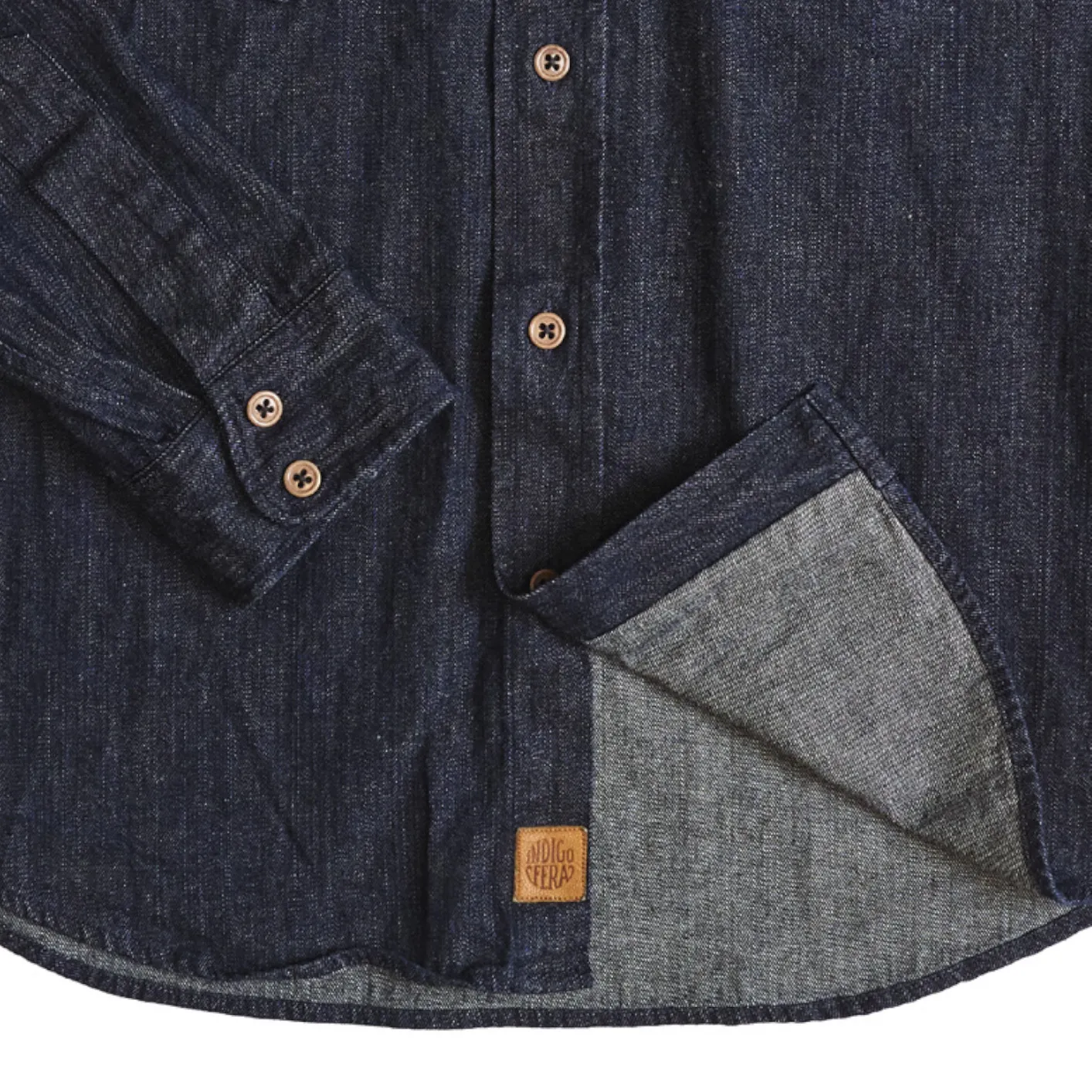 Indigofera 8oz 'Alamo' Denim Shirt - Indigo - Image 5