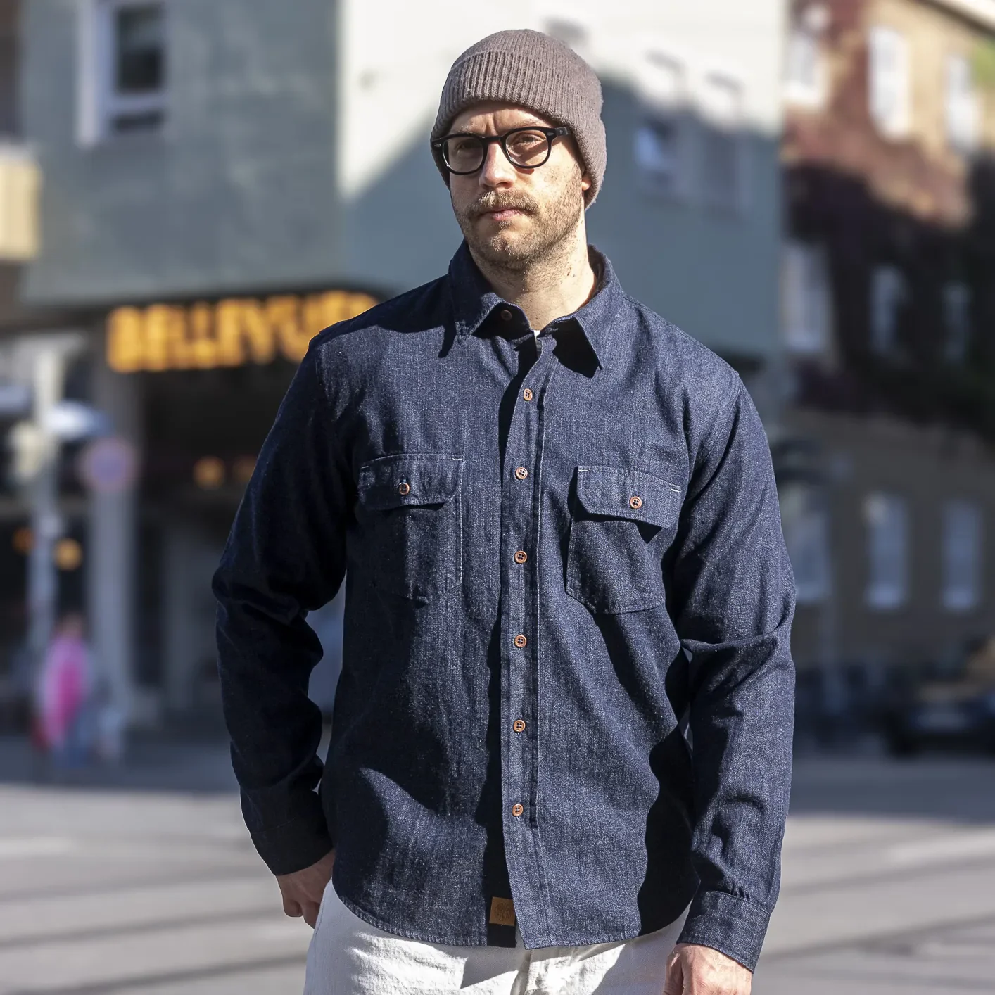 Indigofera 8oz 'Alamo' Denim Shirt - Indigo - Image 6