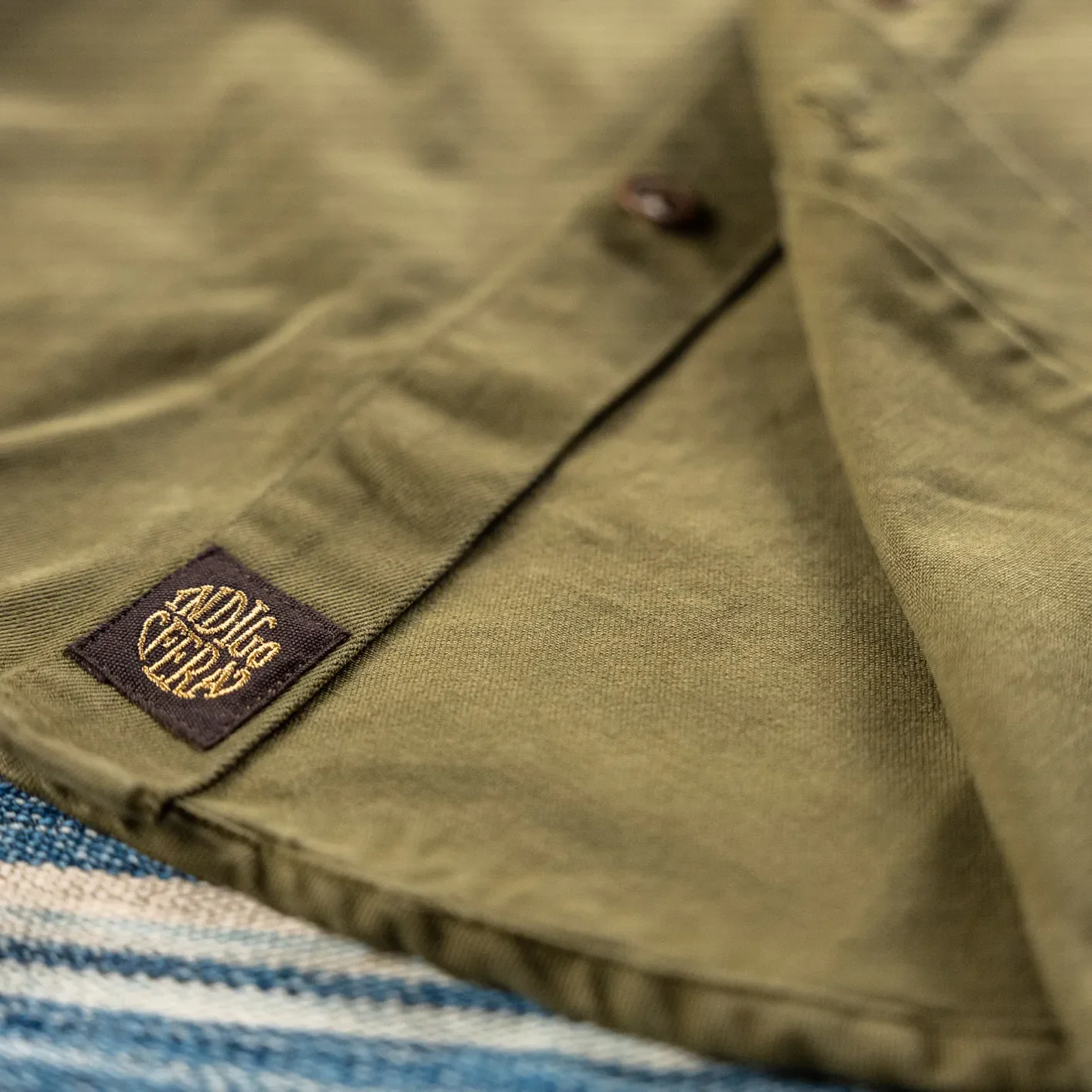 Indigofera 9.6oz ‘Alamo’ Twill Shirt – Military Olive - Image 4