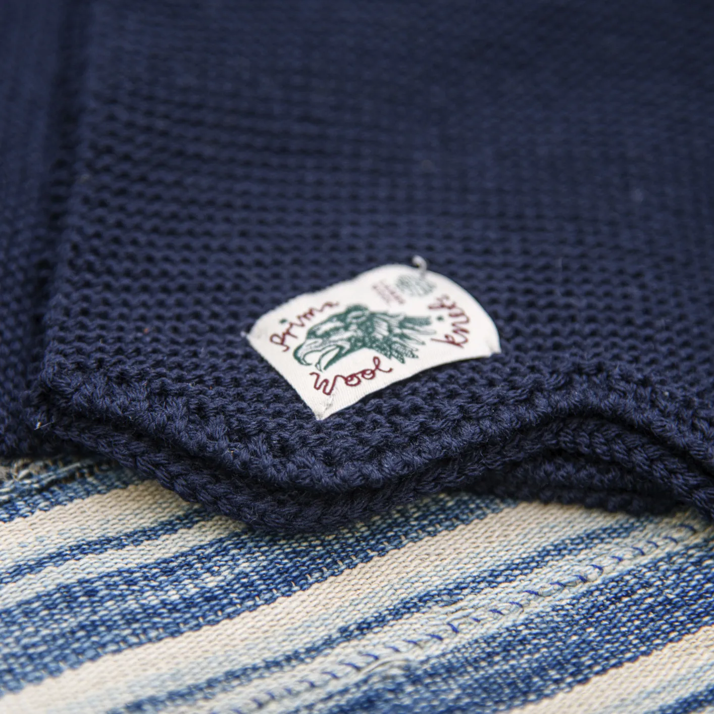 Indigofera ‘Chilcoot’ Merino Wool Scarf – Navy - Image 2