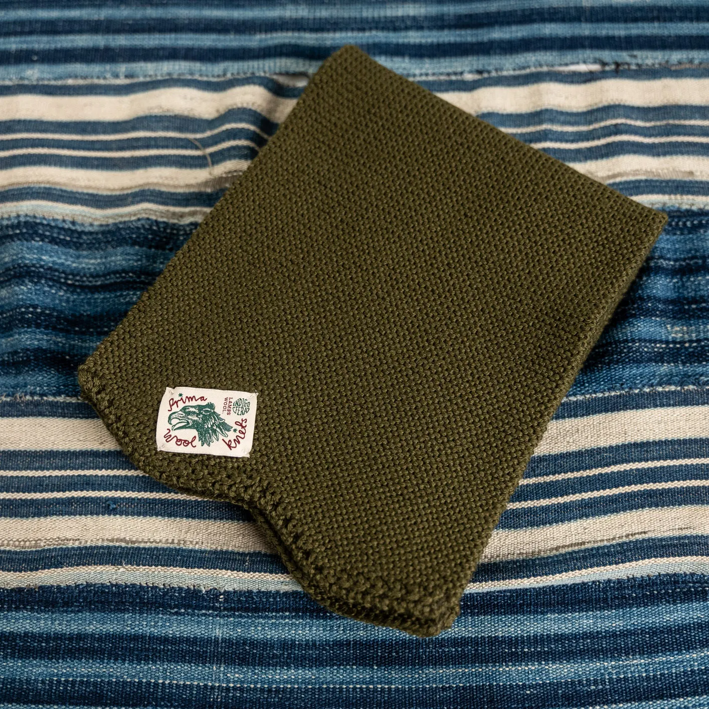 Indigofera ‘Chilcoot’ Merino Wool Scarf – Olive