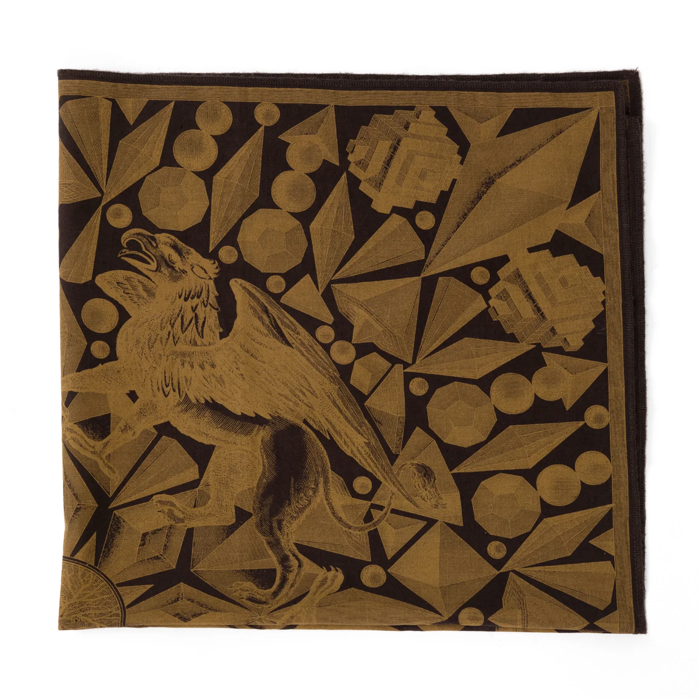 Indigofera Diamond Bandana – Gold / Brown - Image 2