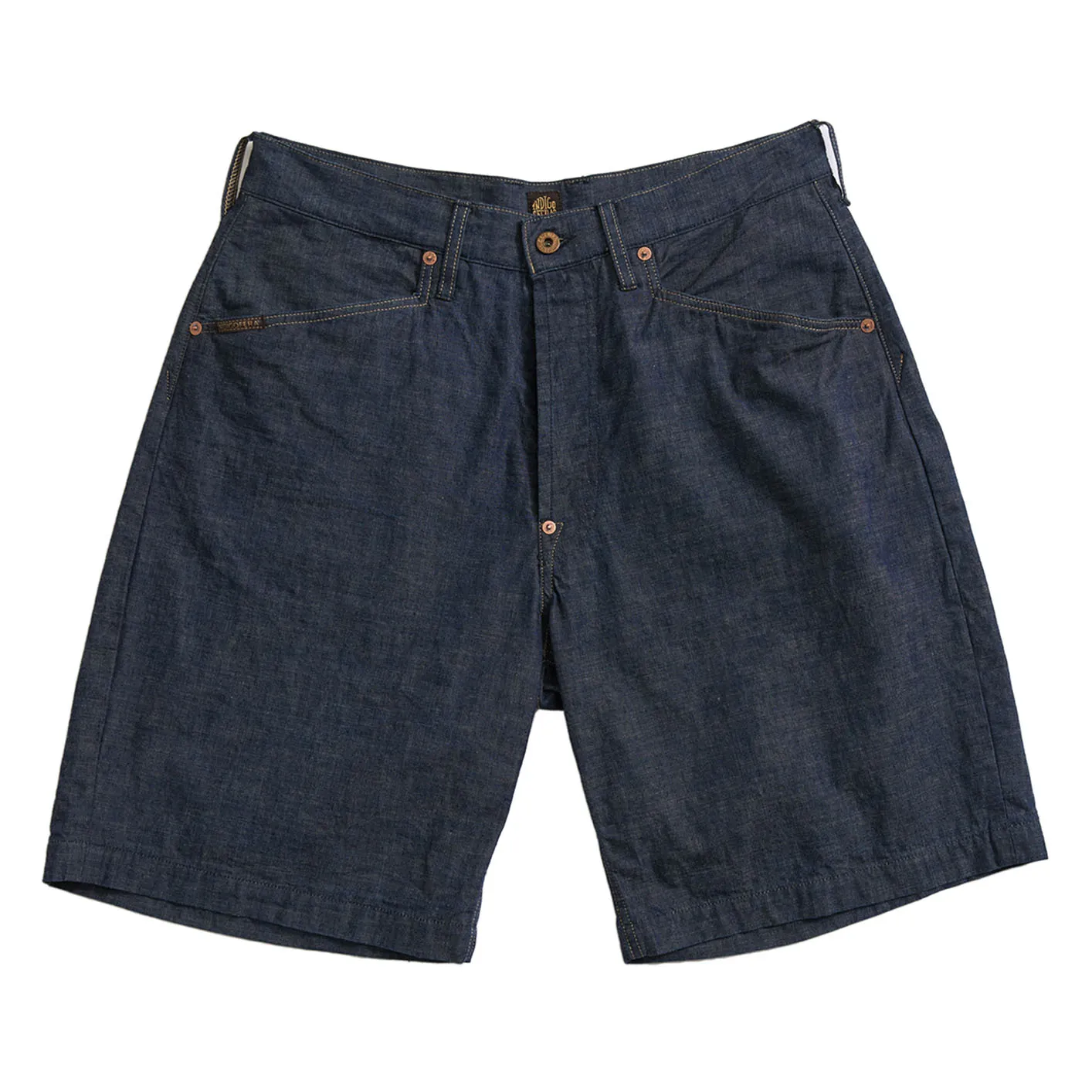 Indigofera ‘Foley’ 8oz Military Chambray Shorts – Indigo / Wide