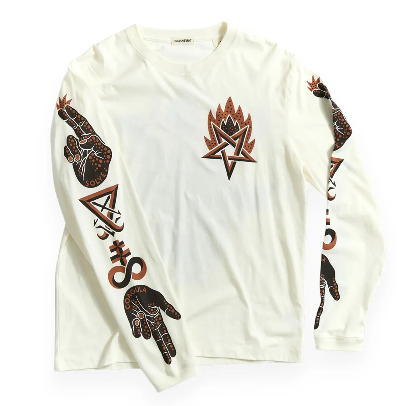 Indigofera Iconic ‘Baphomet’ Longsleeve – Cocatoo White - Image 6