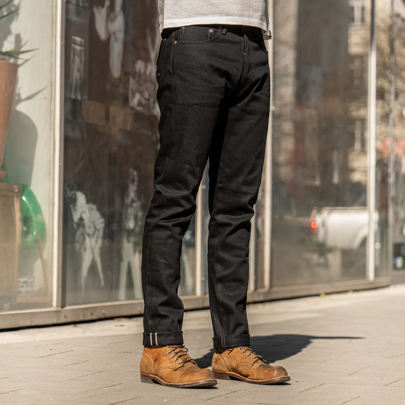 Indigofera Nash 14oz Gunpowder Selvage Jeans – Slim Tapered - Image 3