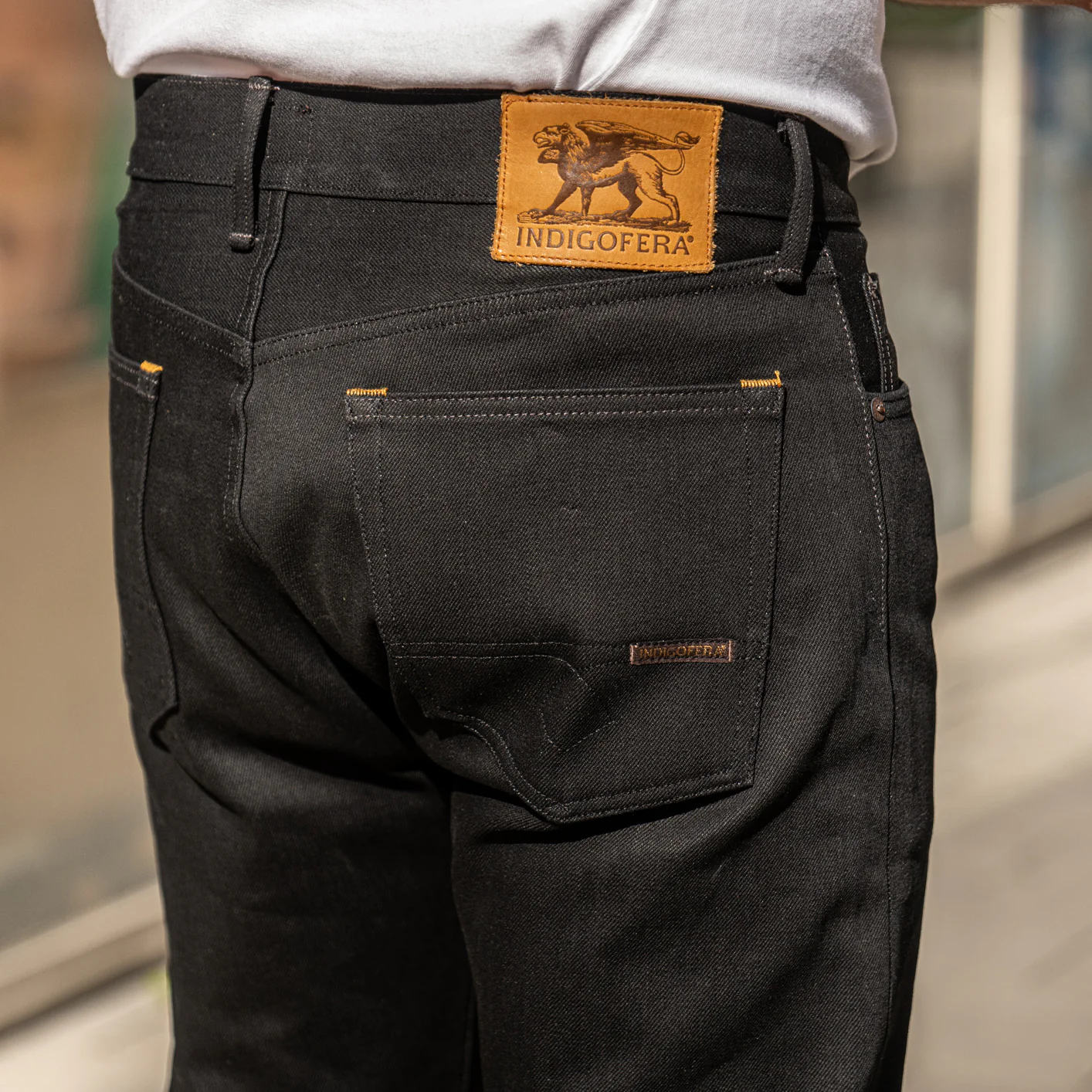 Indigofera Nash 14oz Gunpowder Selvage Jeans – Slim Tapered - Image 5