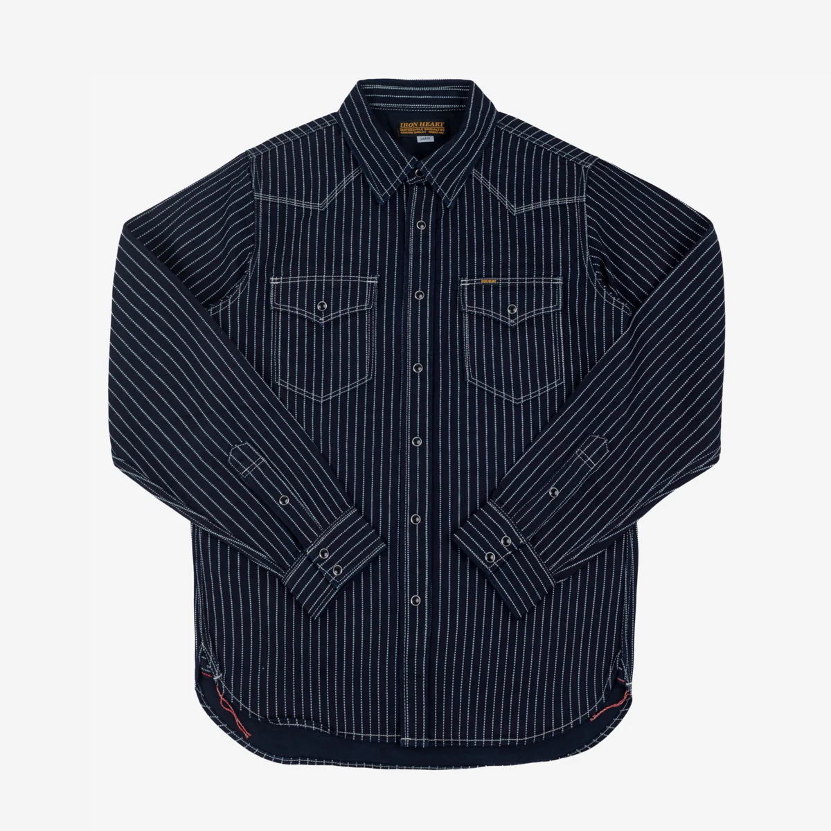 Iron Heart 12oz Wabash Western Shirt – Indigo Dyed / IHSH-62 - Image 6
