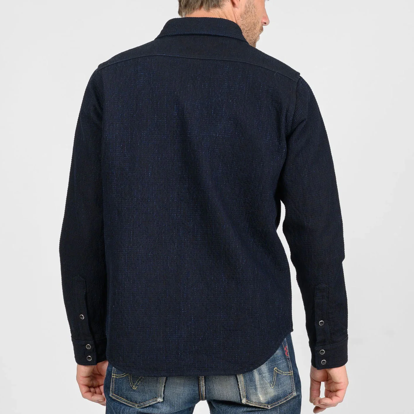 Iron Heart 13.5oz Dobby Cloth CPO Shirt – Indigo / IHSH-437 - Image 4